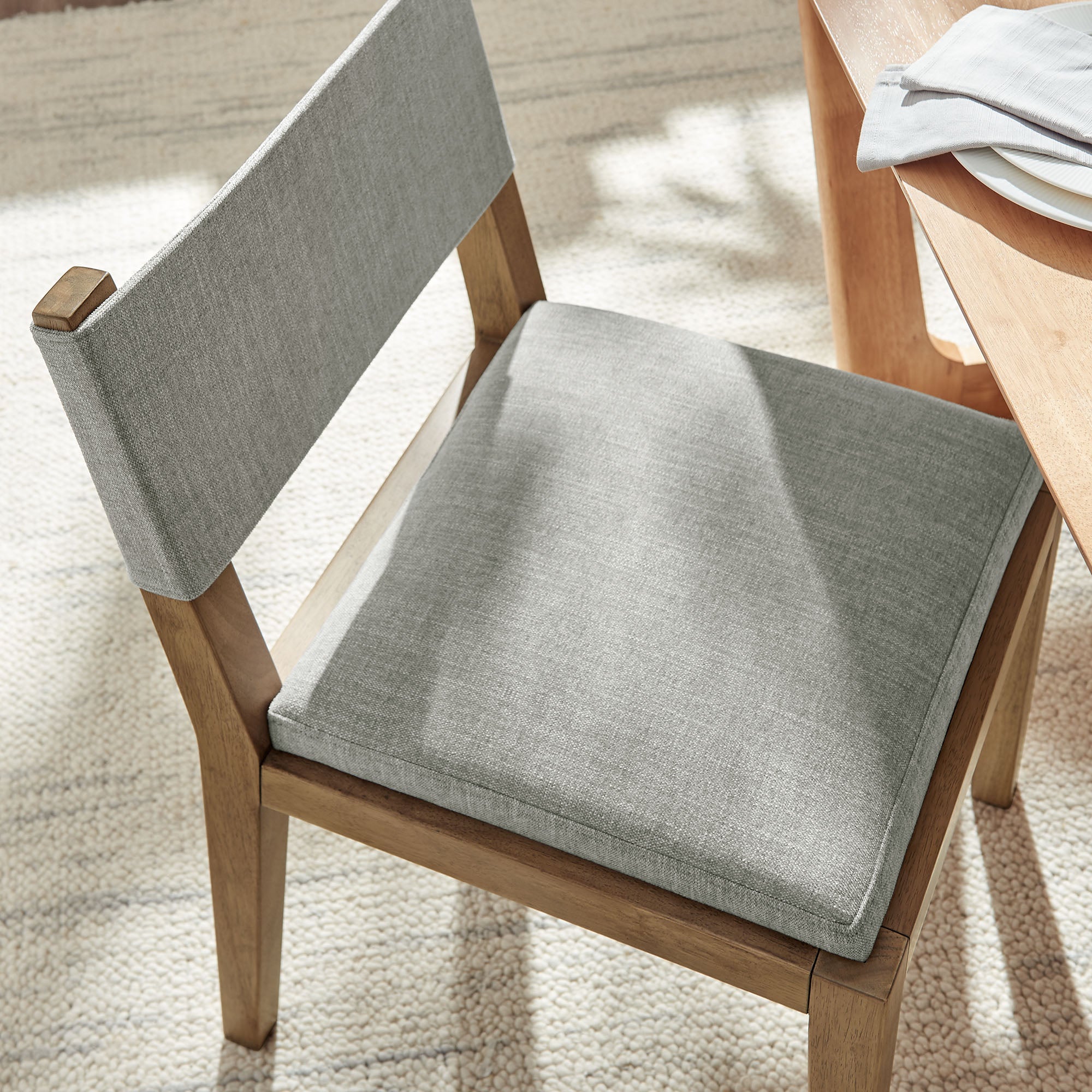 Modway EEI-7485 Calder Fabric Upholstered Wood Armless Dining Chair