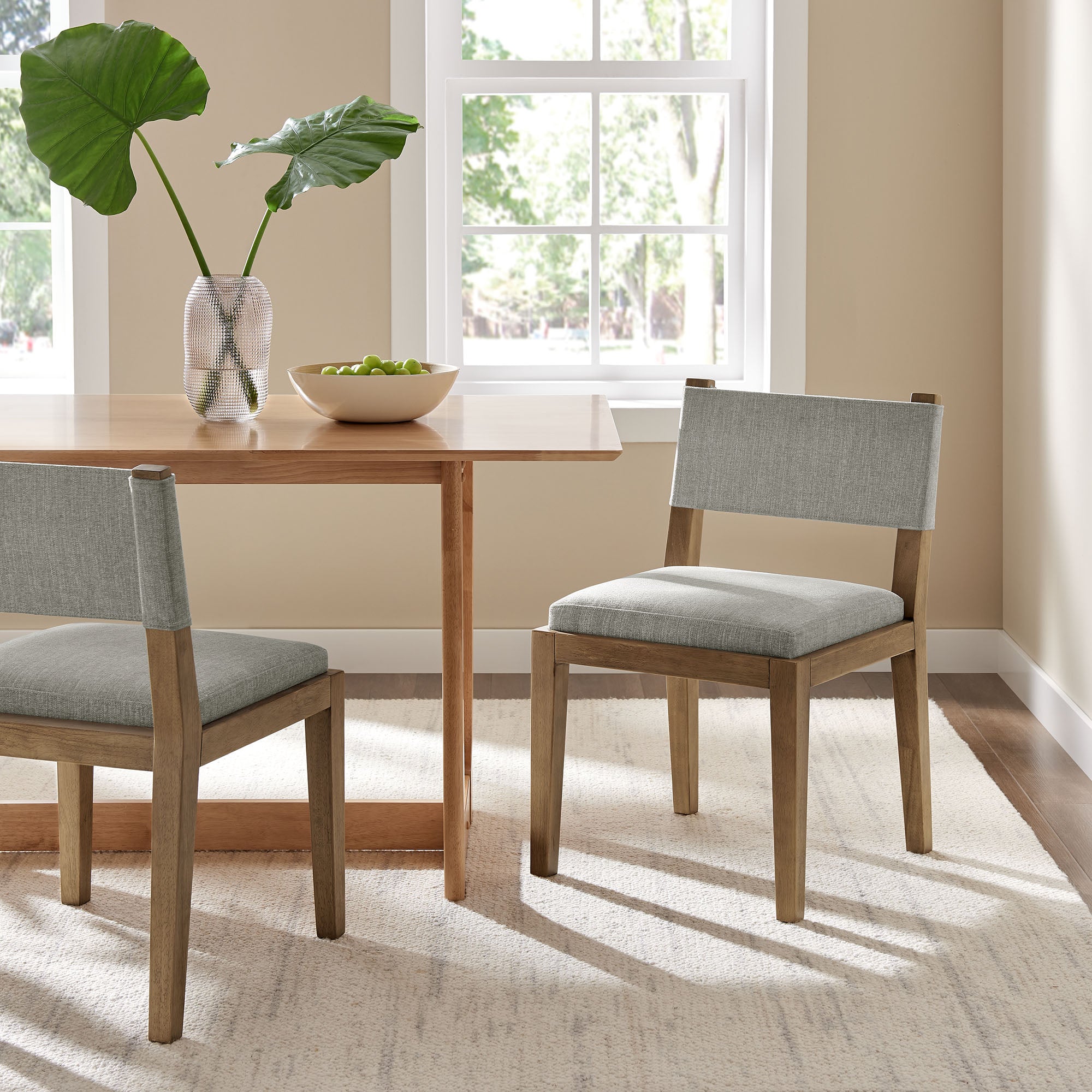 Modway EEI-7485 Calder Fabric Upholstered Wood Armless Dining Chair