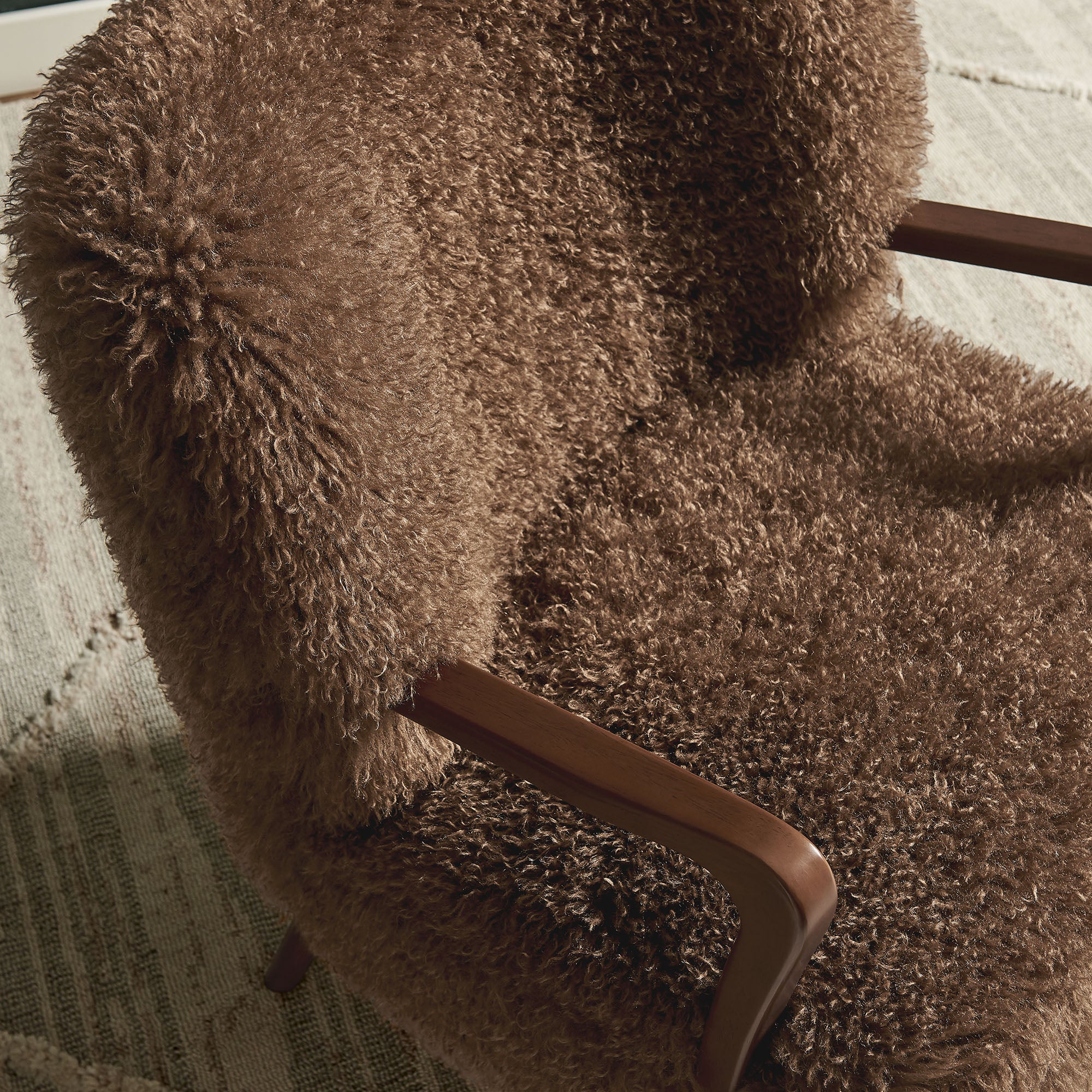 Modway EEI-7487 Zerra Faux Shearling Accent Armchair