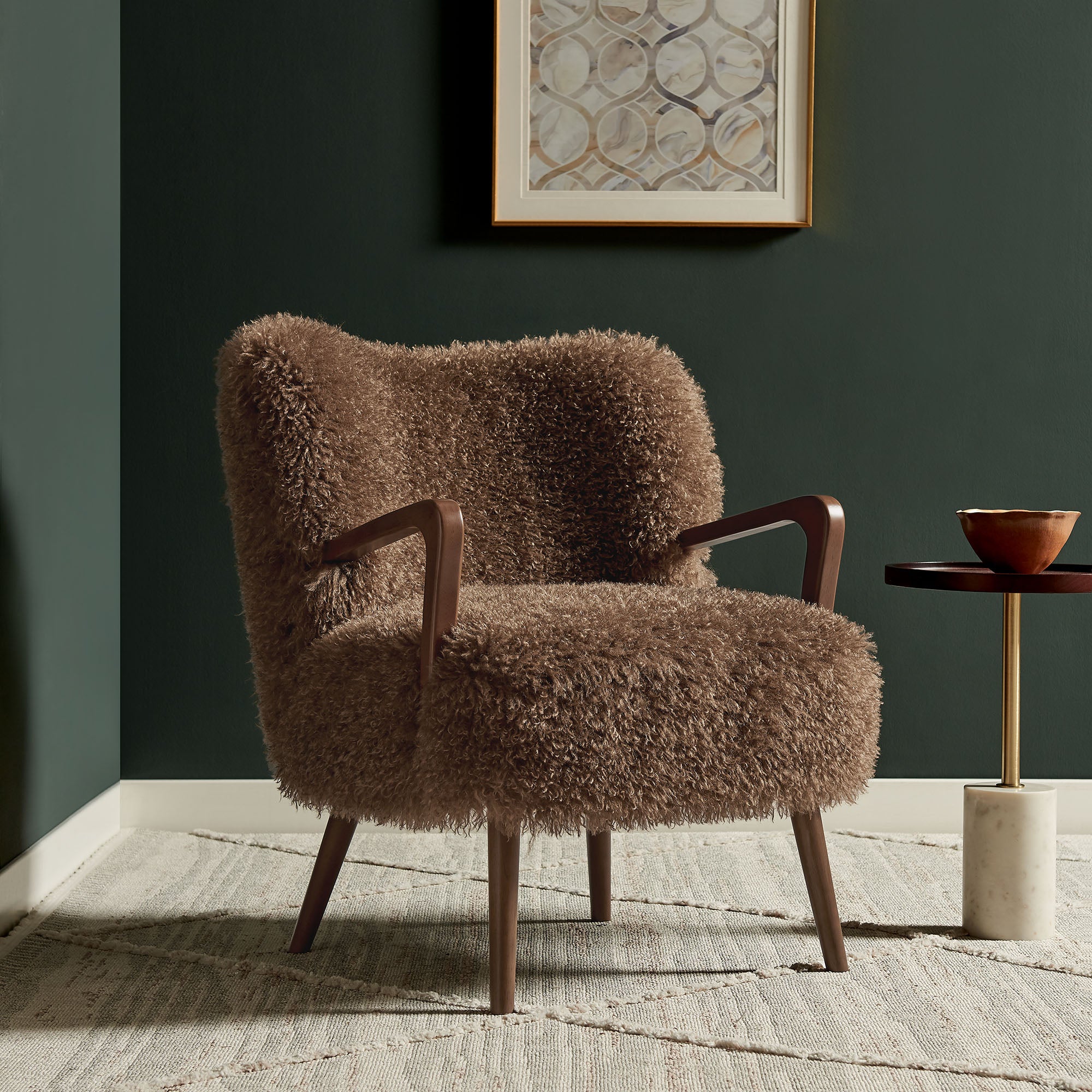 Modway EEI-7487 Zerra Faux Shearling Accent Armchair