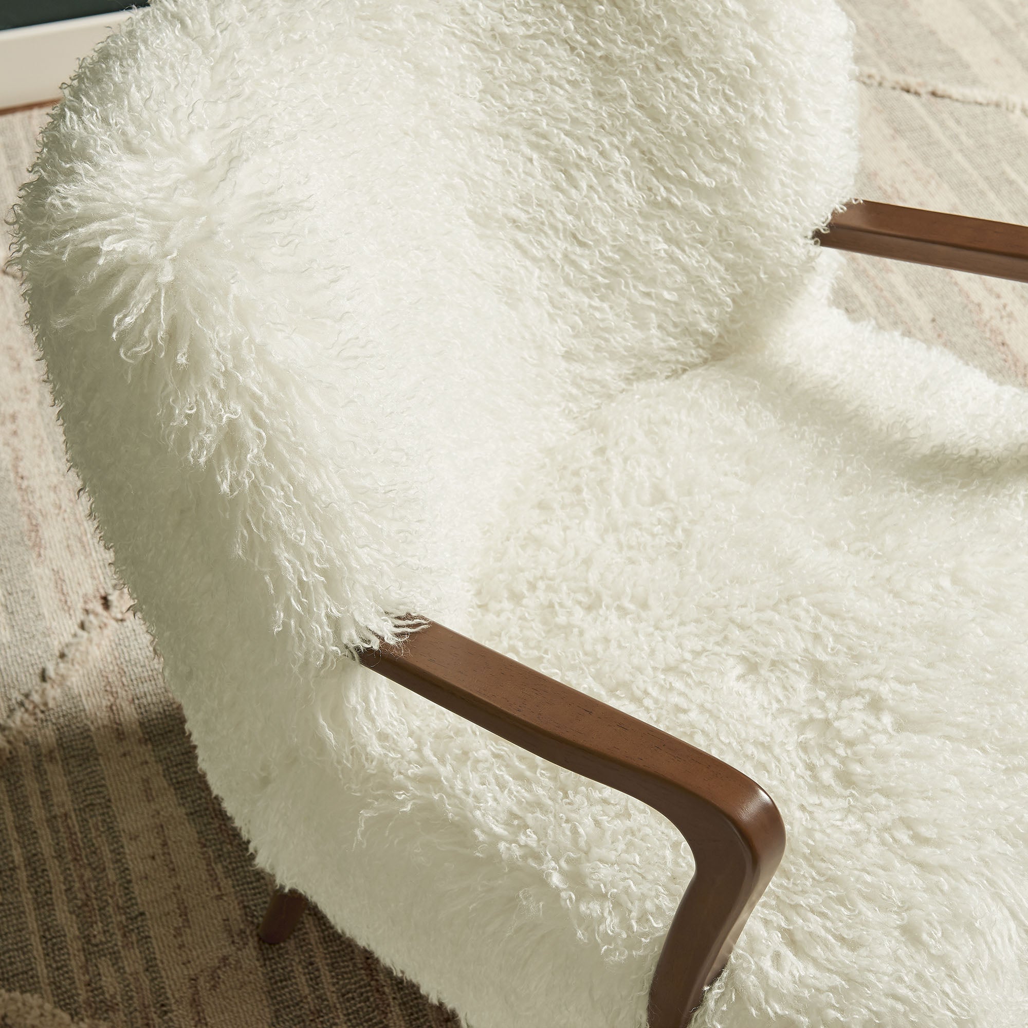 Modway EEI-7487 Zerra Faux Shearling Accent Armchair