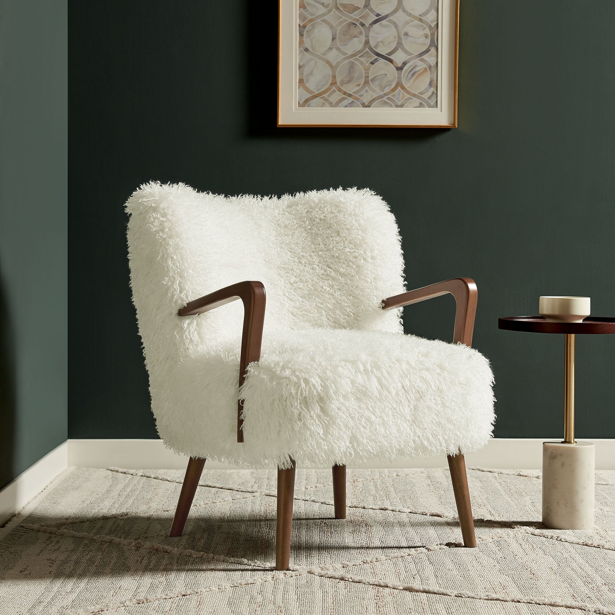 Modway EEI-7487 Zerra Faux Shearling Accent Armchair