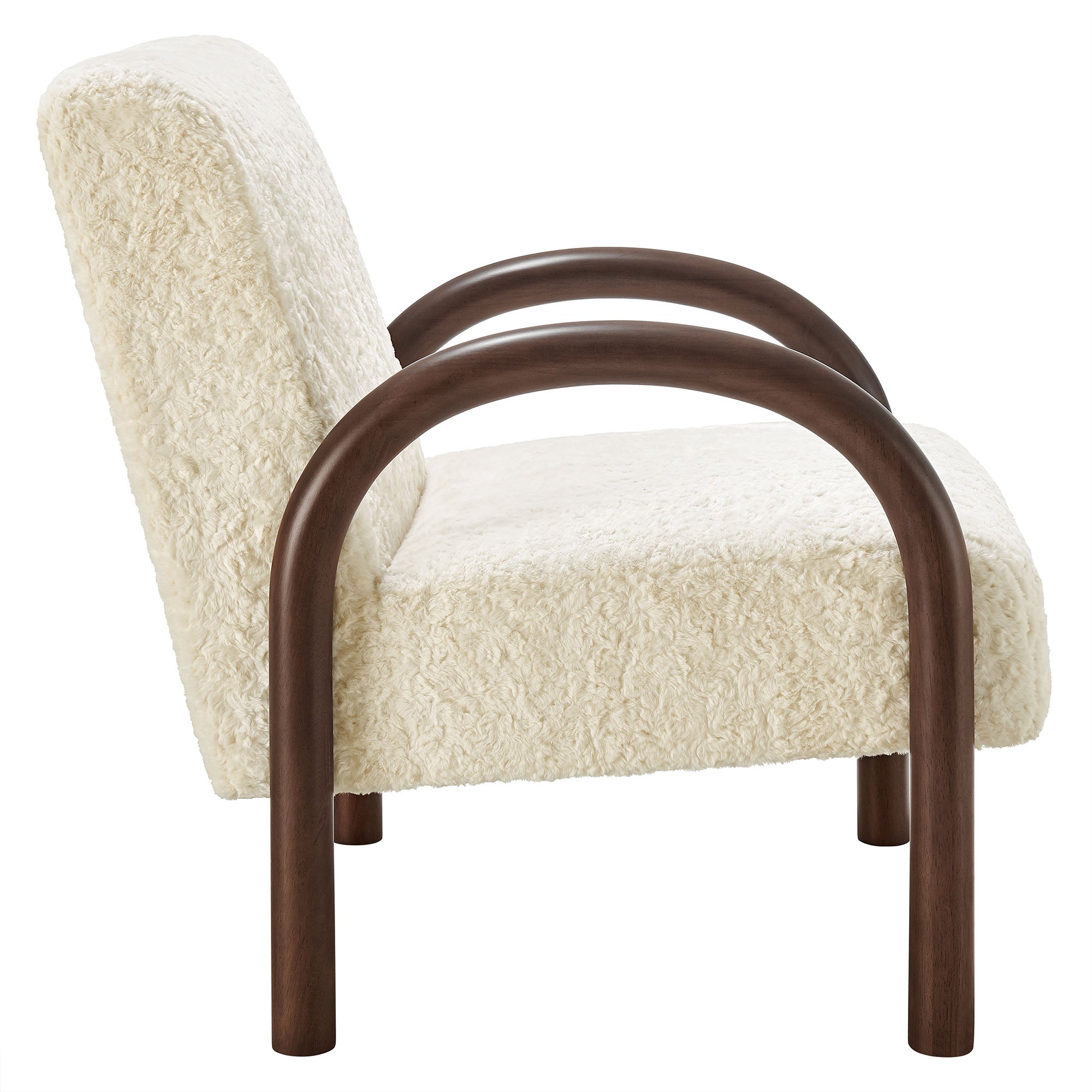 Modway Lunet Faux Shearling Accent Armchair