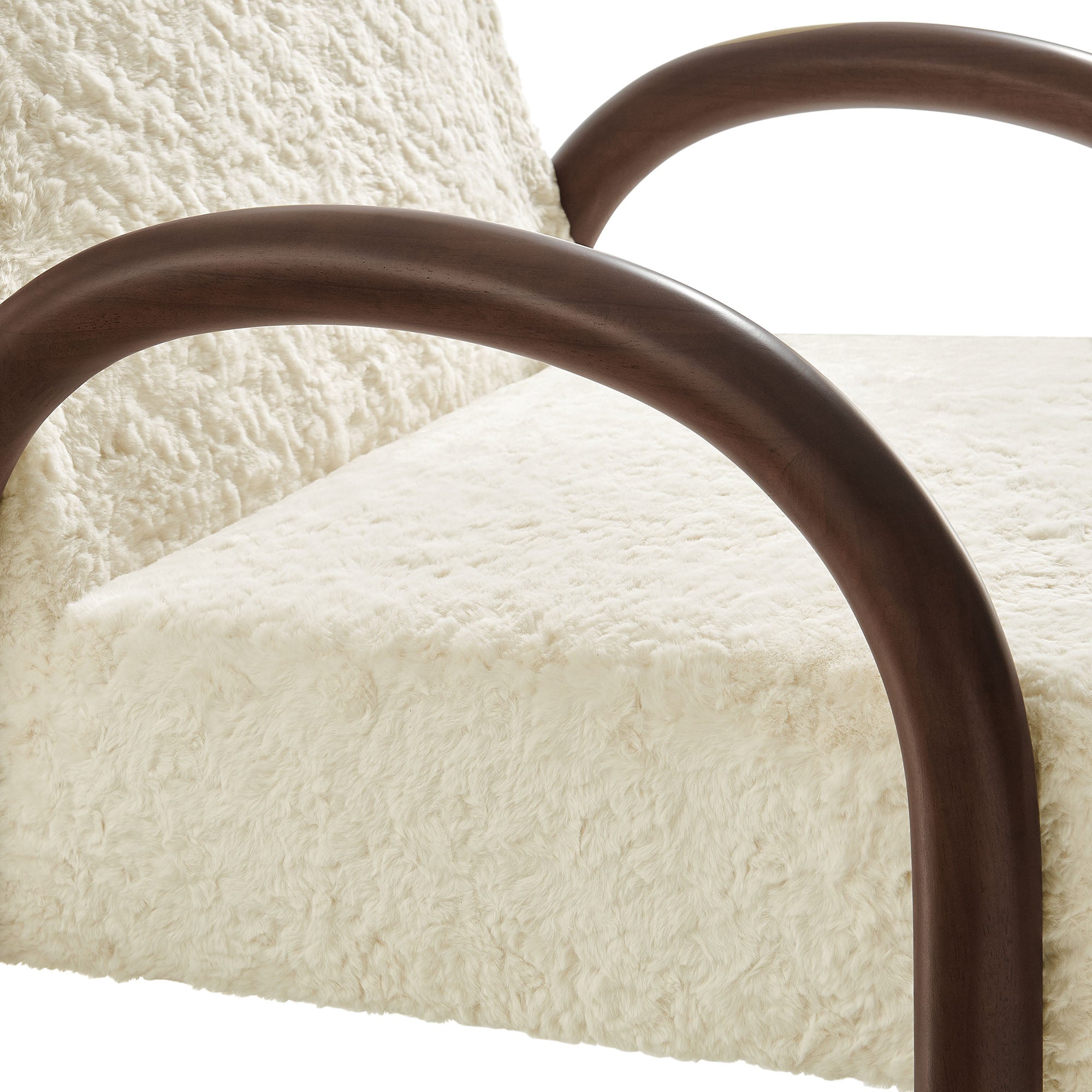 Modway EEI-7489 Lunet Faux Shearling Accent Armchair