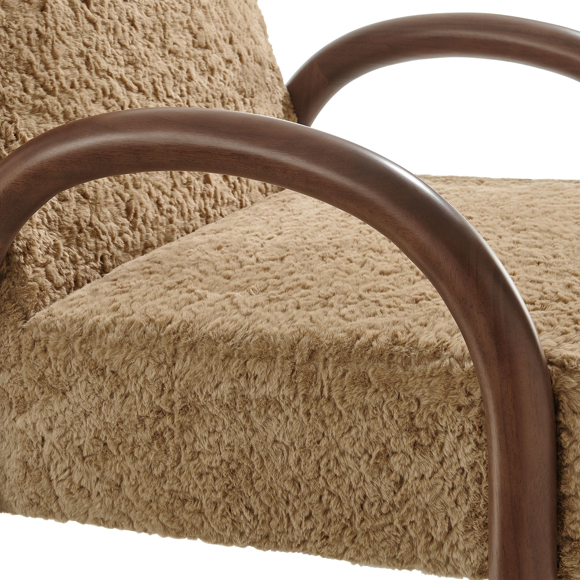 Modway Lunet Faux Shearling Accent Armchair