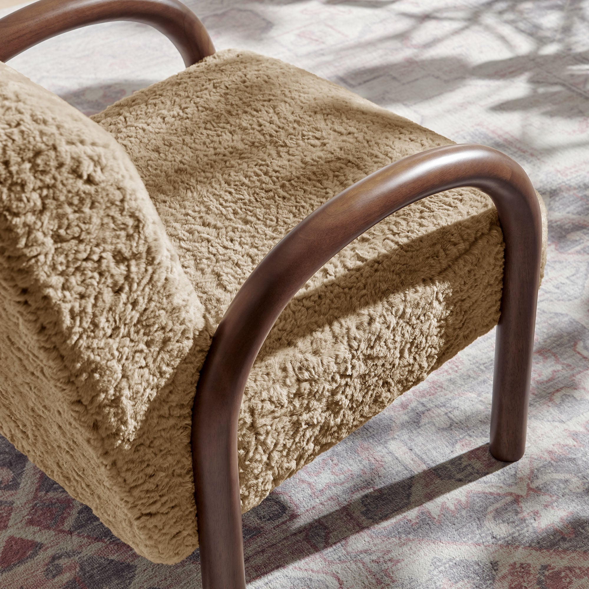 Modway EEI-7489 Lunet Faux Shearling Accent Armchair