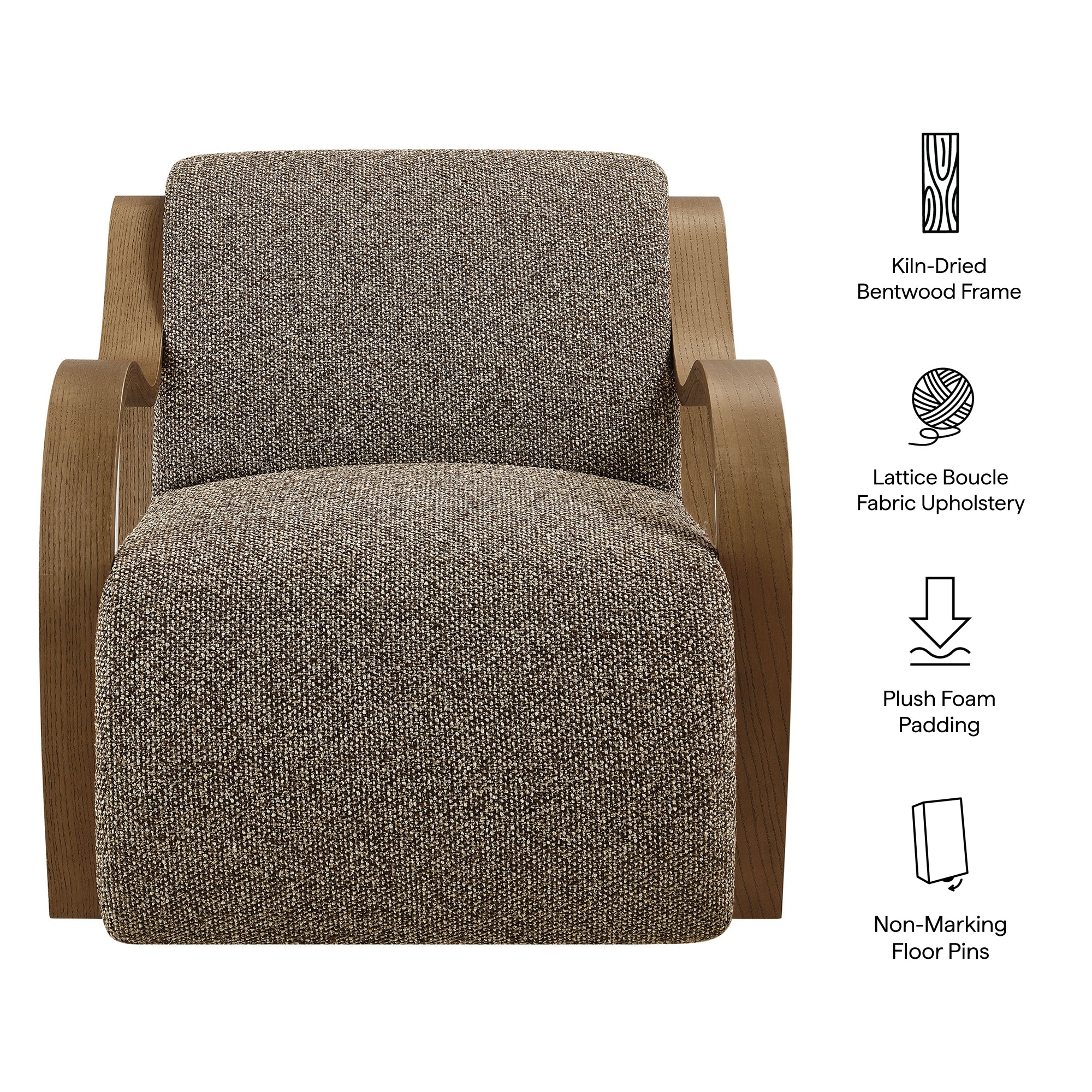 Modway Atrium Lattice Boucle Accent Armchair