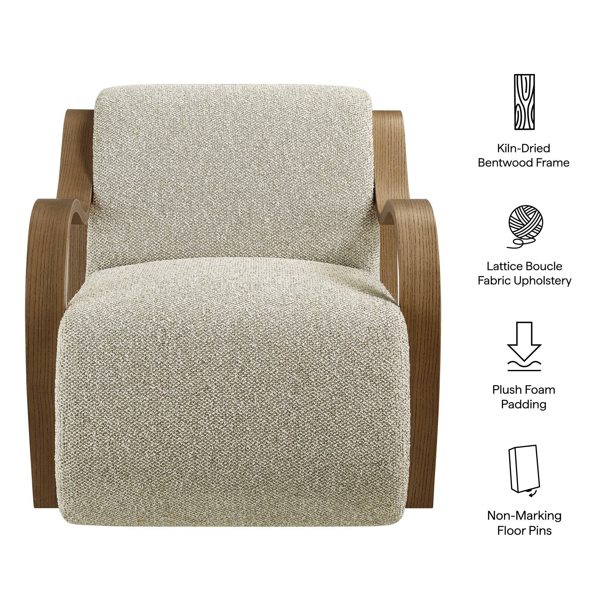 Modway Atrium Lattice Boucle Accent Armchair