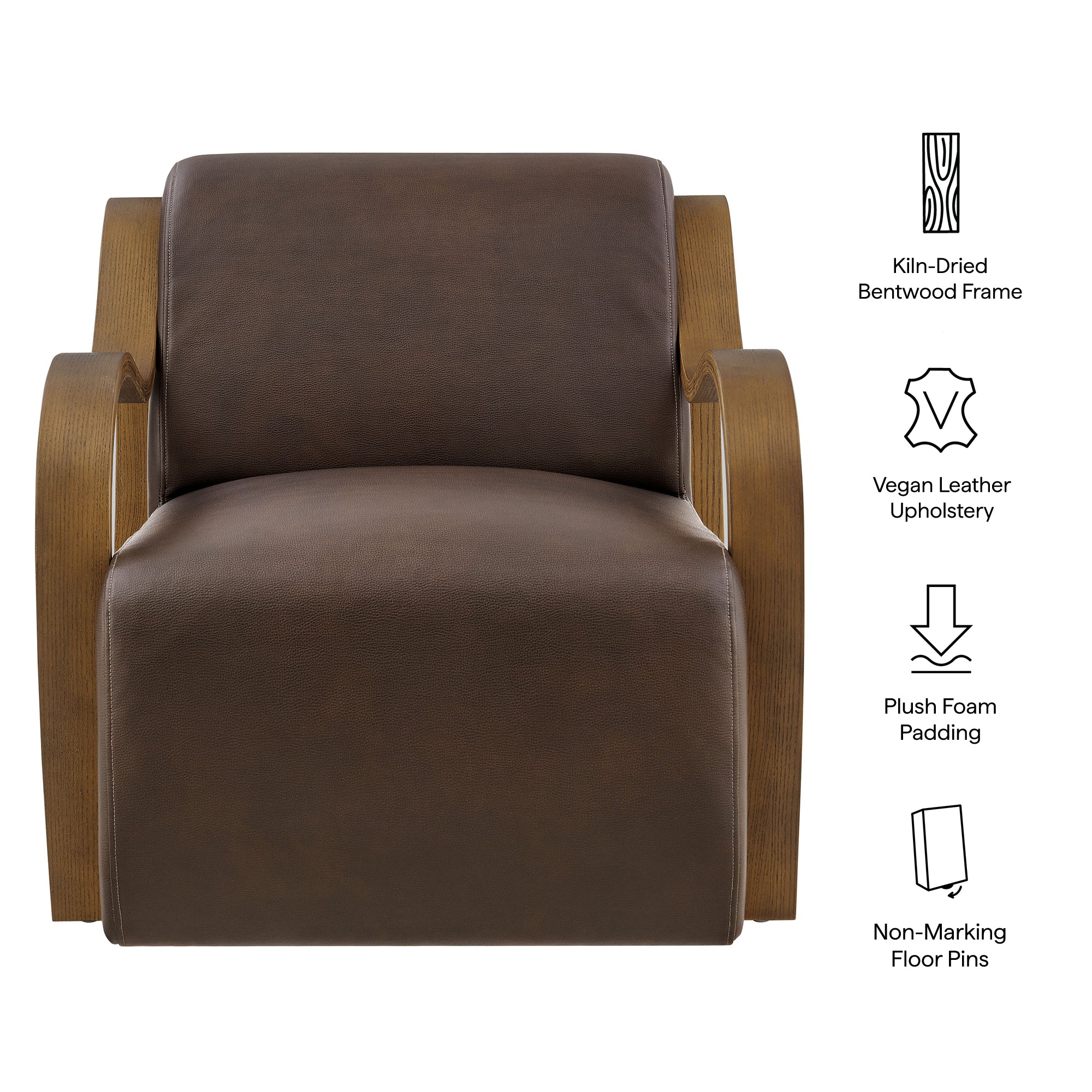 Modway Atrium Vegan Leather Accent Armchair