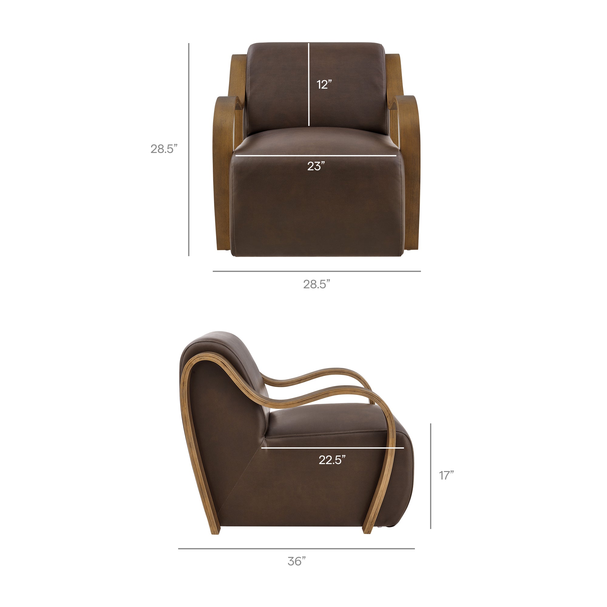 Modway Atrium Vegan Leather Accent Armchair