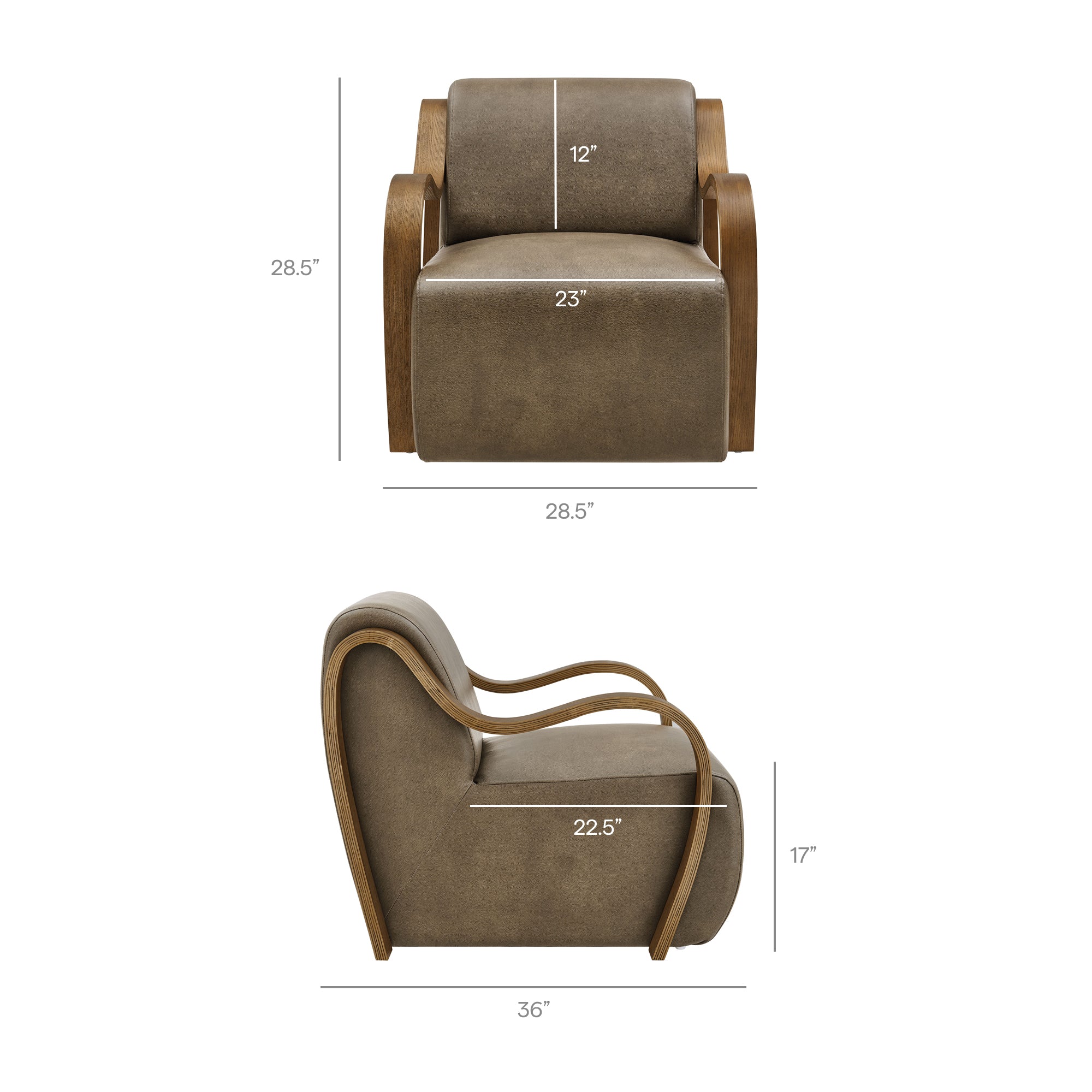 Modway Atrium Vegan Leather Accent Armchair