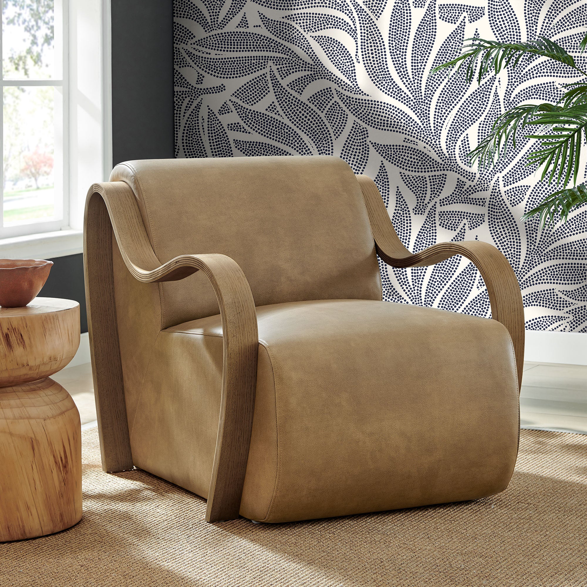Modway Atrium Vegan Leather Accent Armchair