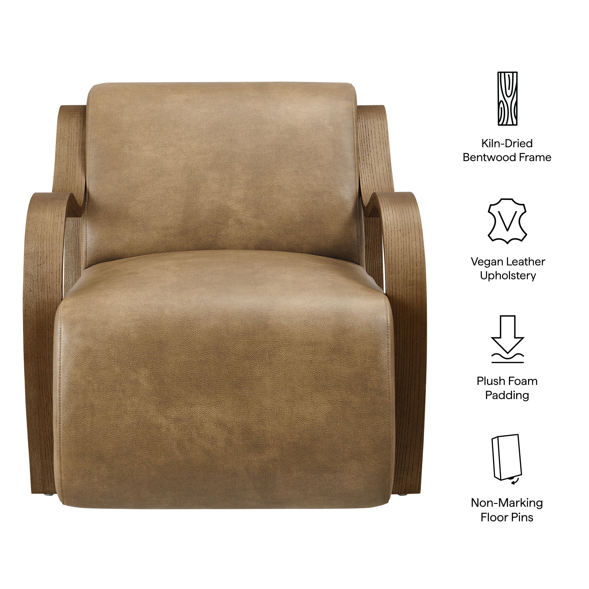 Modway EEI-7491 Atrium Vegan Leather Accent Armchair