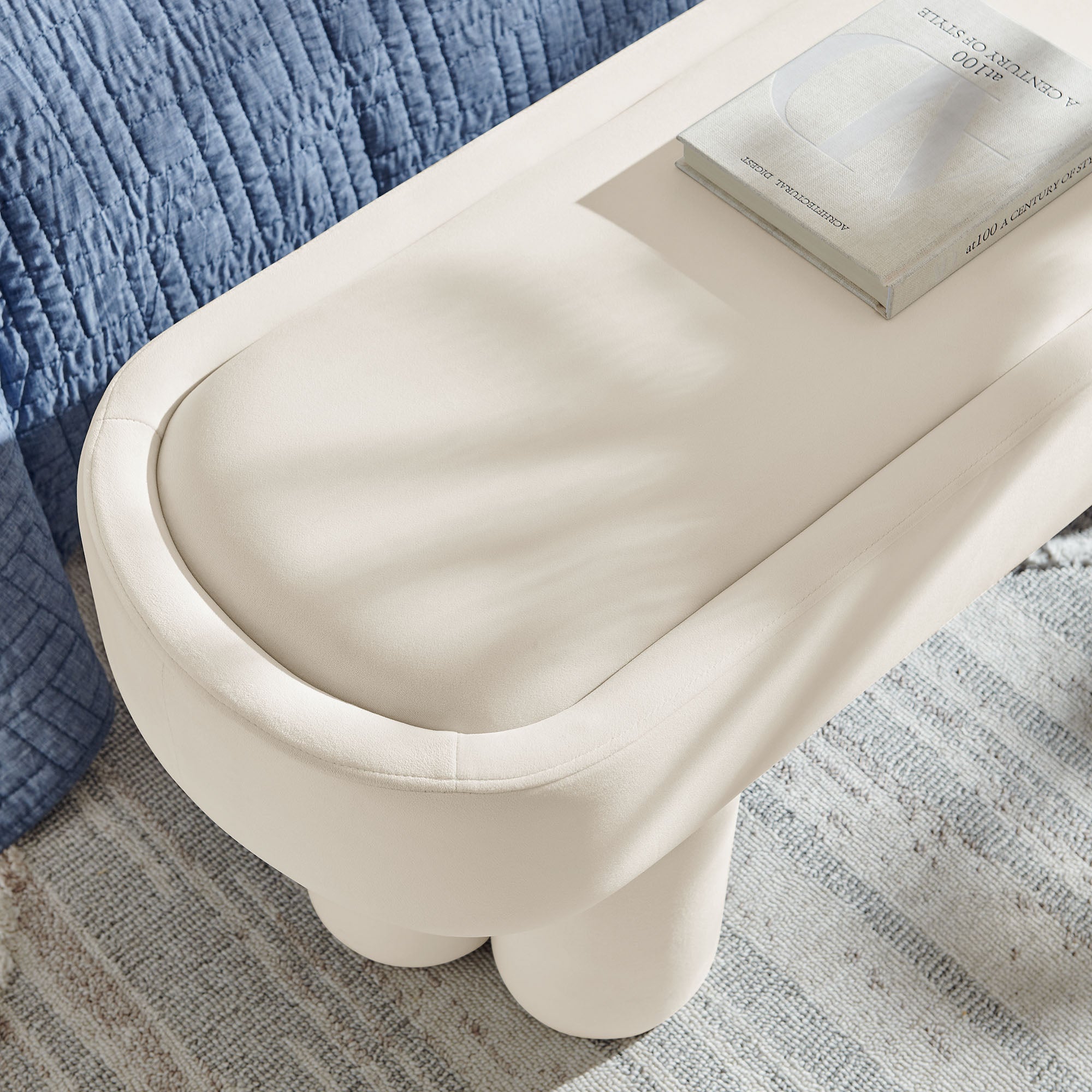Modway EEI-7492 Mossi Oval Performance Velvet Accent Bench