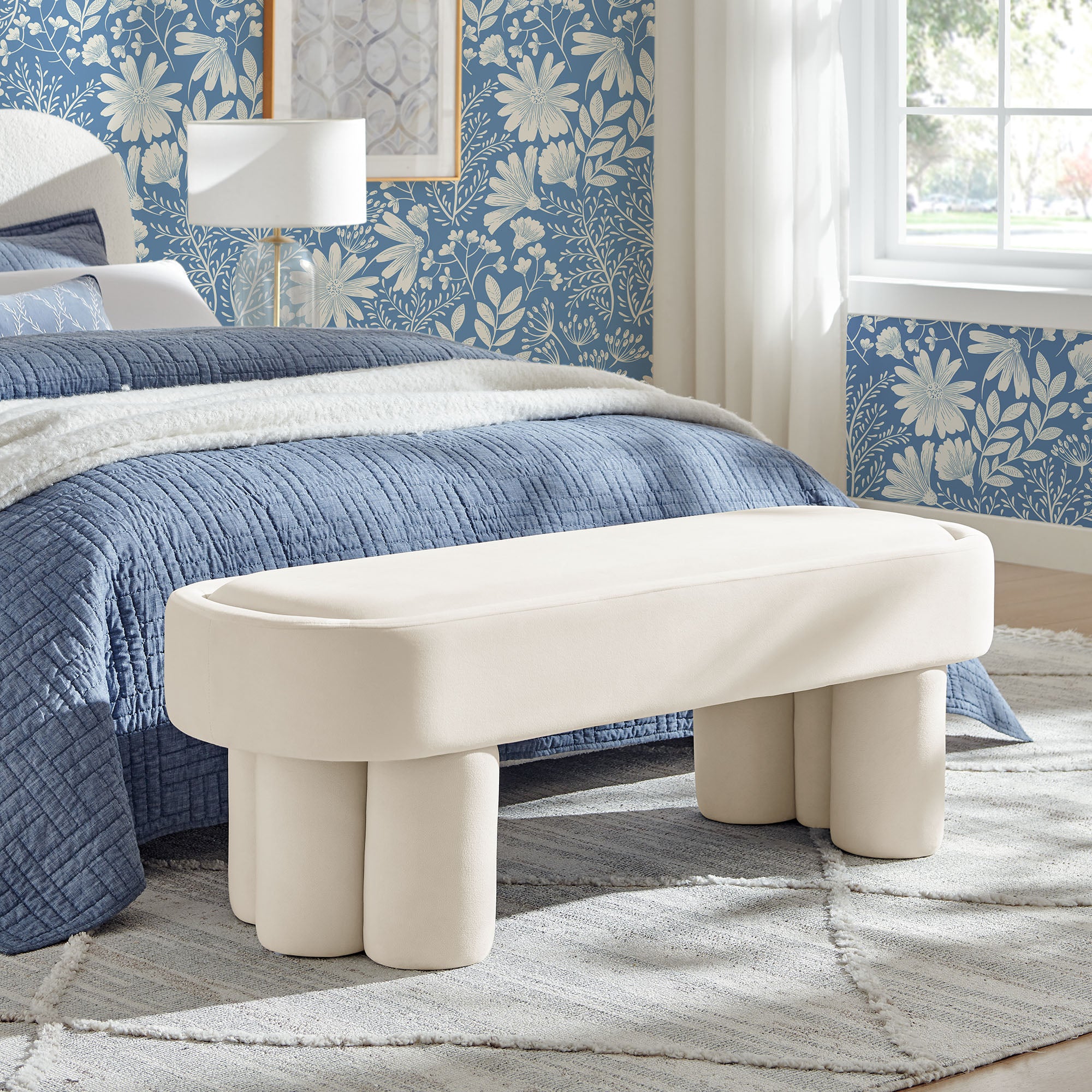 Modway EEI-7492 Mossi Oval Performance Velvet Accent Bench
