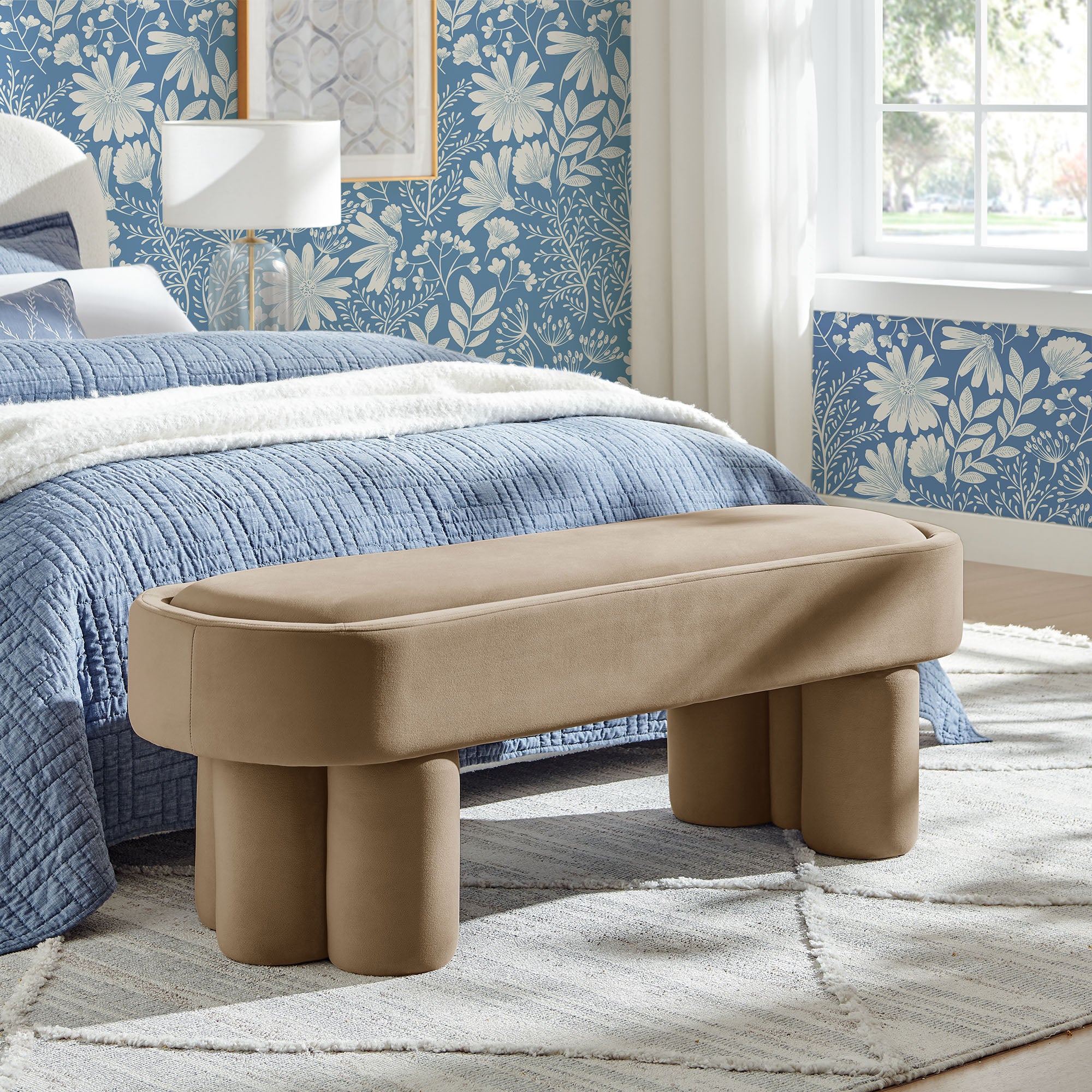 Modway EEI-7492 Mossi Oval Performance Velvet Accent Bench