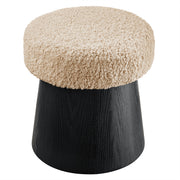 Modway EEI-7493 Ketra Round Faux Shearling Ottoman Footstool