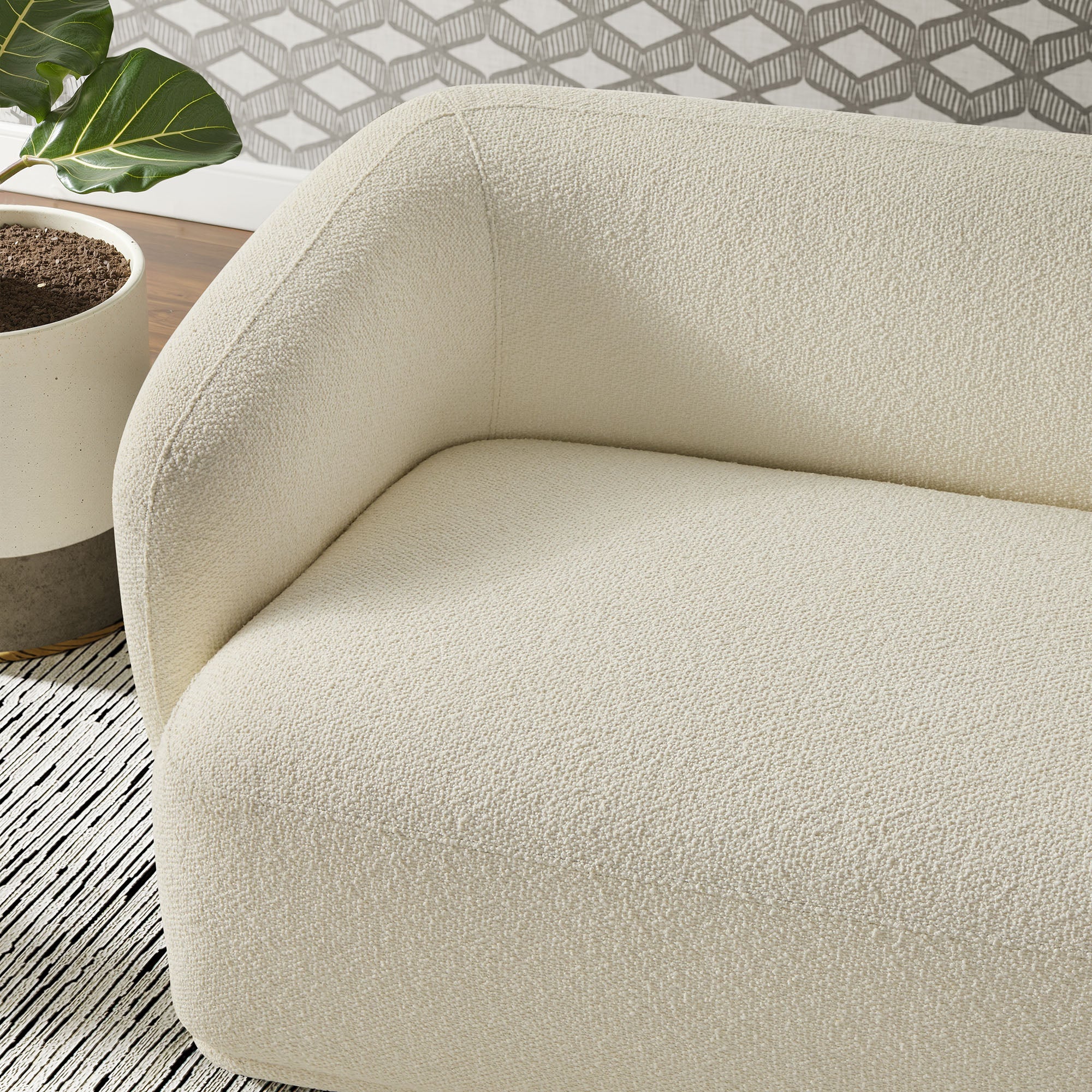 Modway Monica 88 Inch Boucle Fabric Sofa