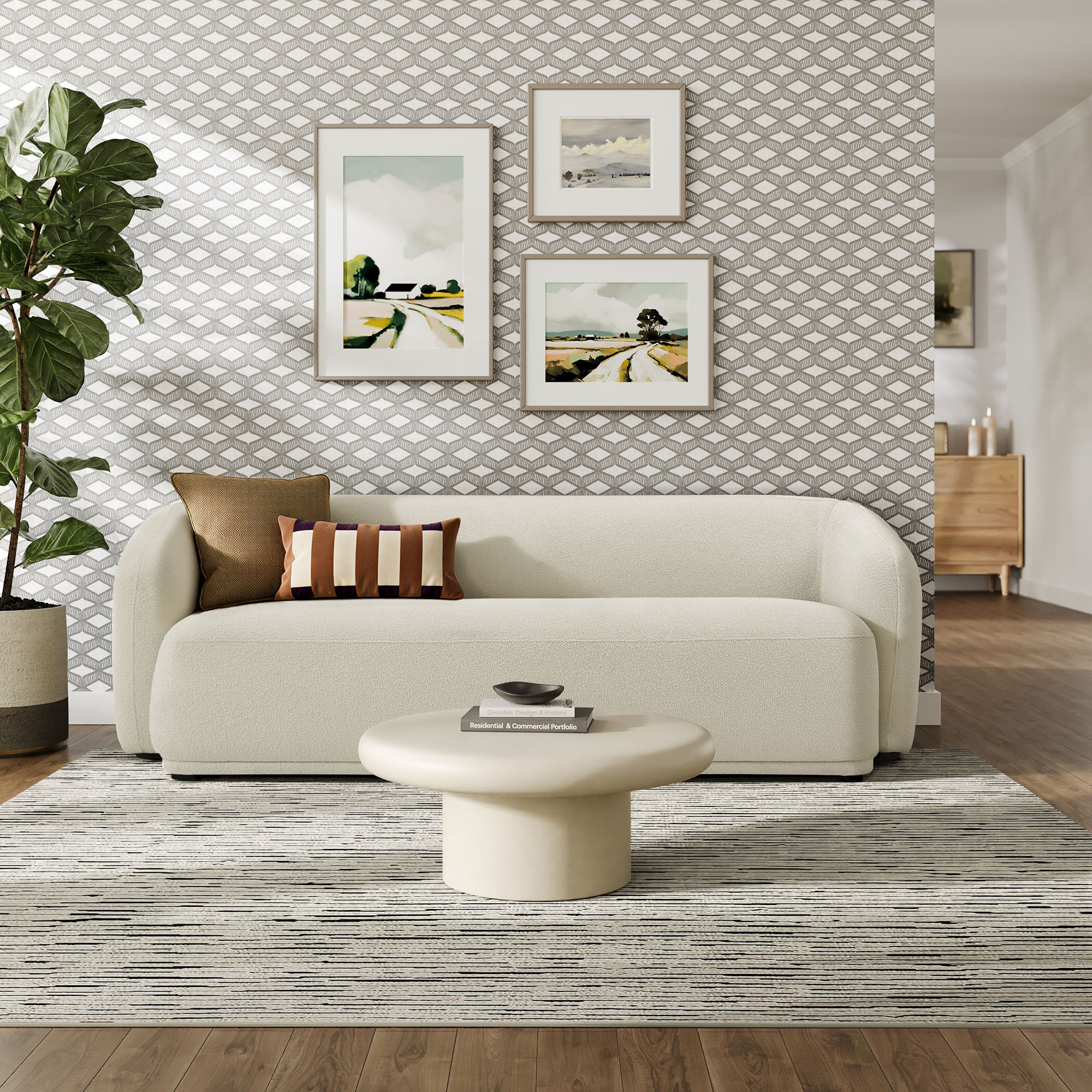 Modway Monica 88 Inch Boucle Fabric Sofa
