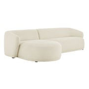Modway Monica 2 Piece Left Facing Boucle Fabric Modular Sofa with Chaise