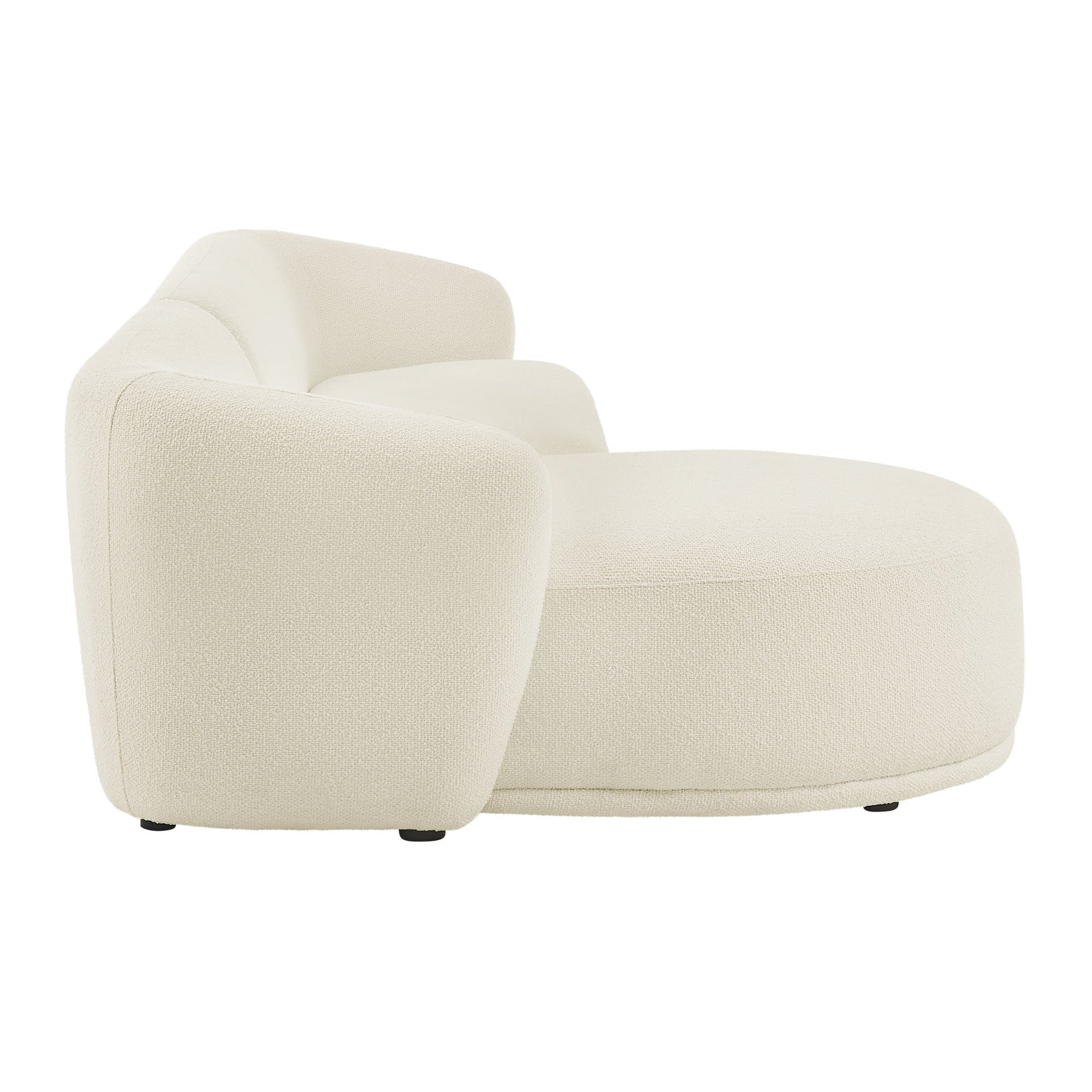 Modway Monica 2 Piece Left Facing Boucle Fabric Modular Sofa with Chaise