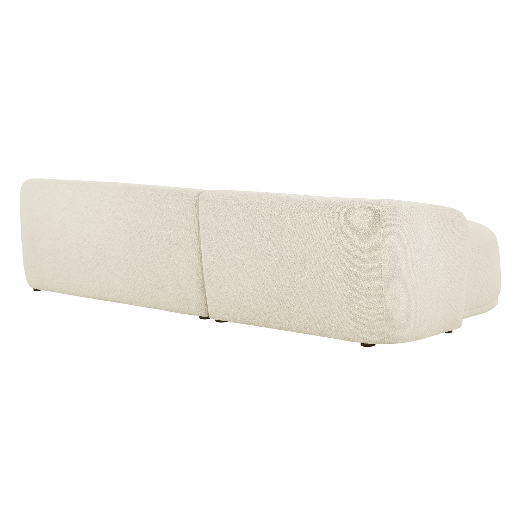Modway Monica 2 Piece Left Facing Boucle Fabric Modular Sofa with Chaise