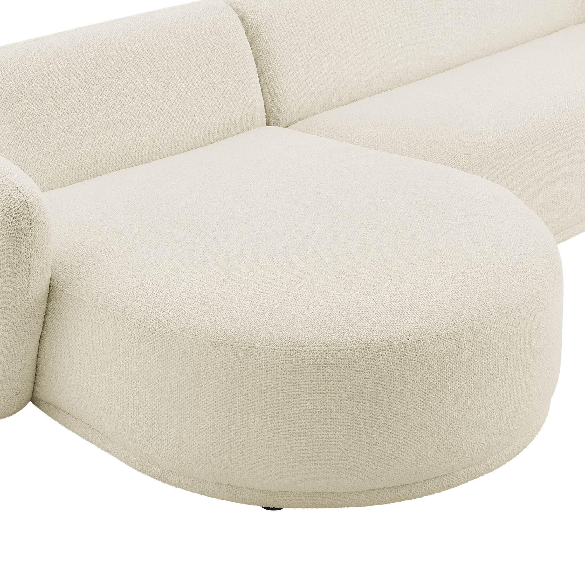 Modway Monica 2 Piece Left Facing Boucle Fabric Modular Sofa with Chaise