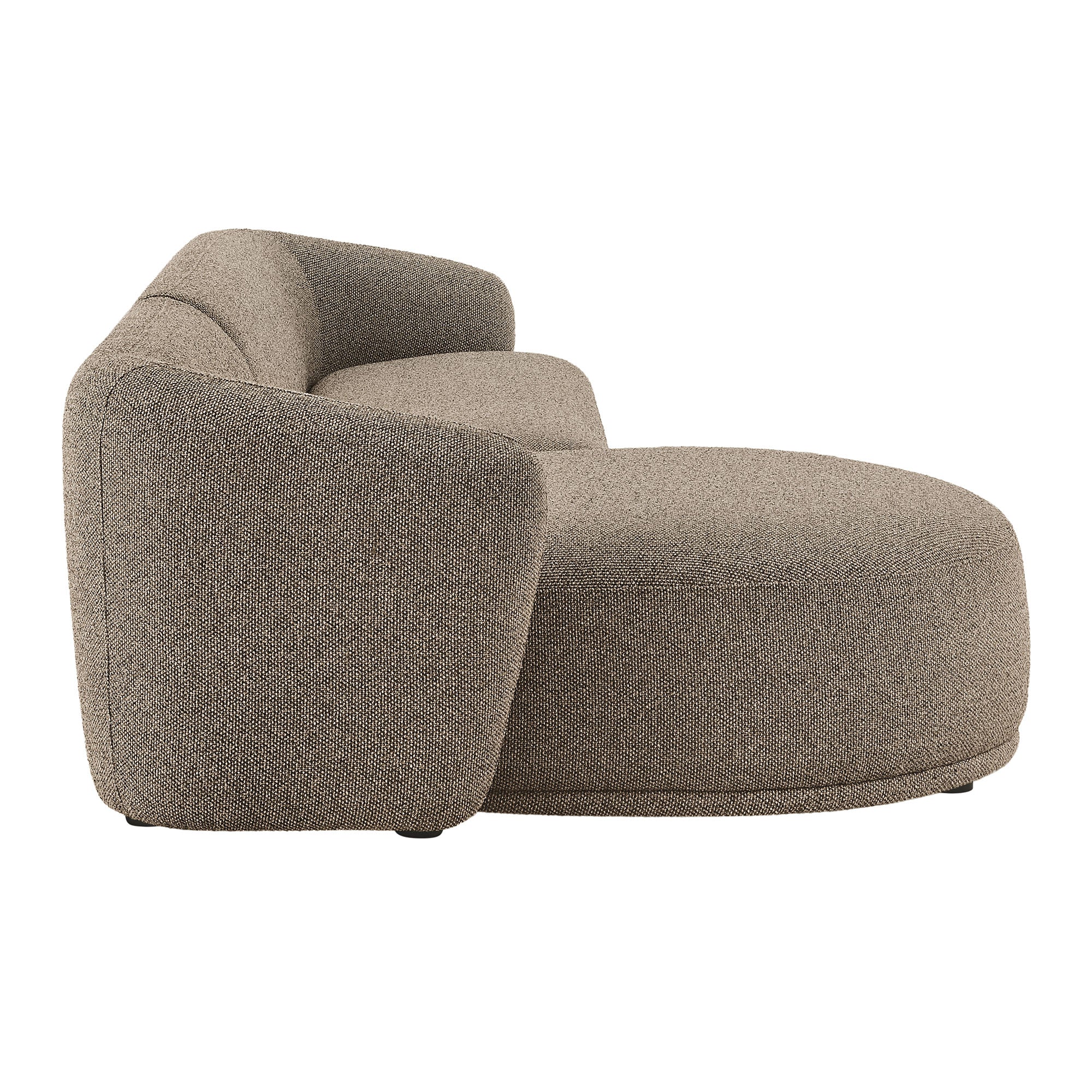 Modway Monica 2 Piece Left Facing Boucle Fabric Modular Sofa with Chaise