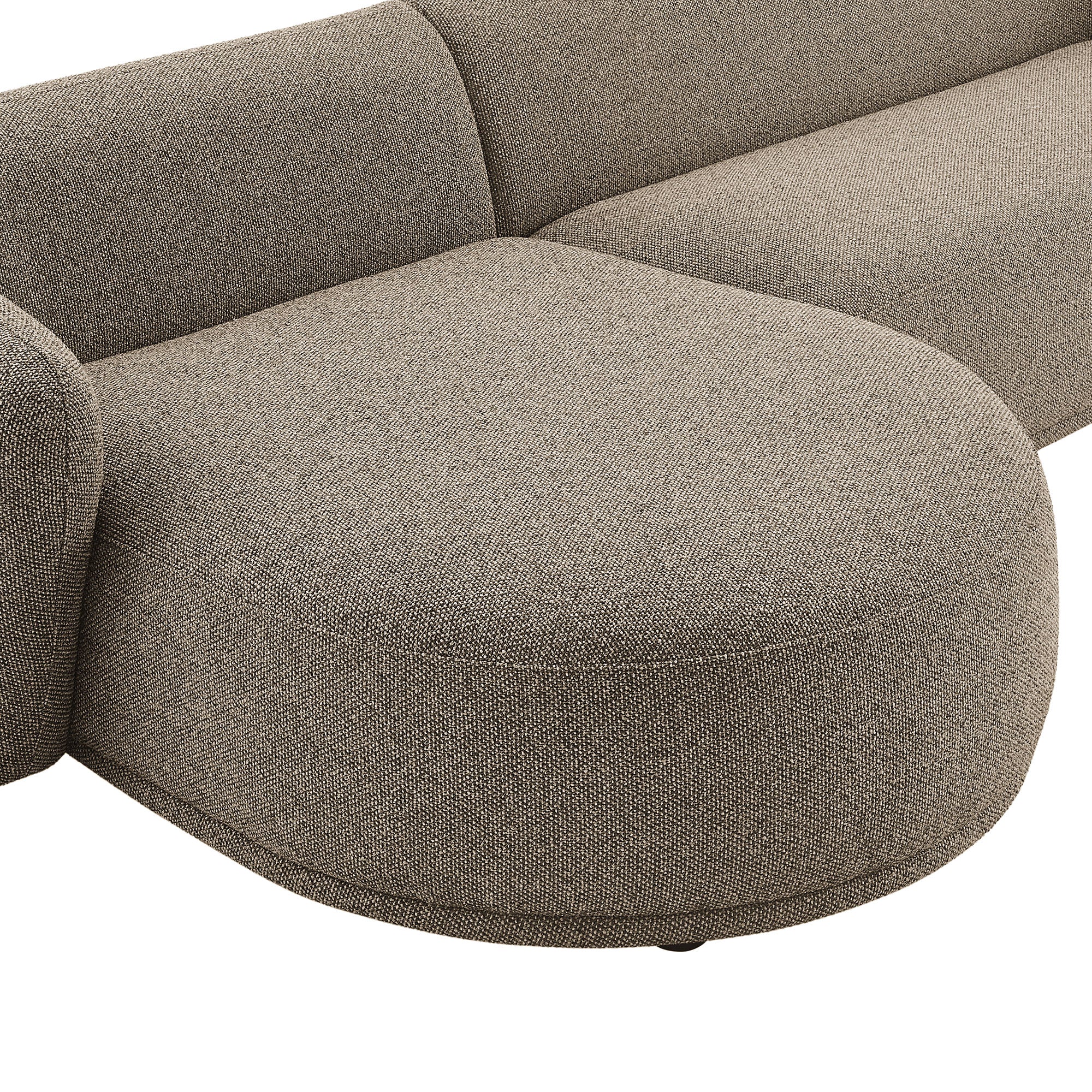 Modway Monica 2 Piece Left Facing Boucle Fabric Modular Sofa with Chaise