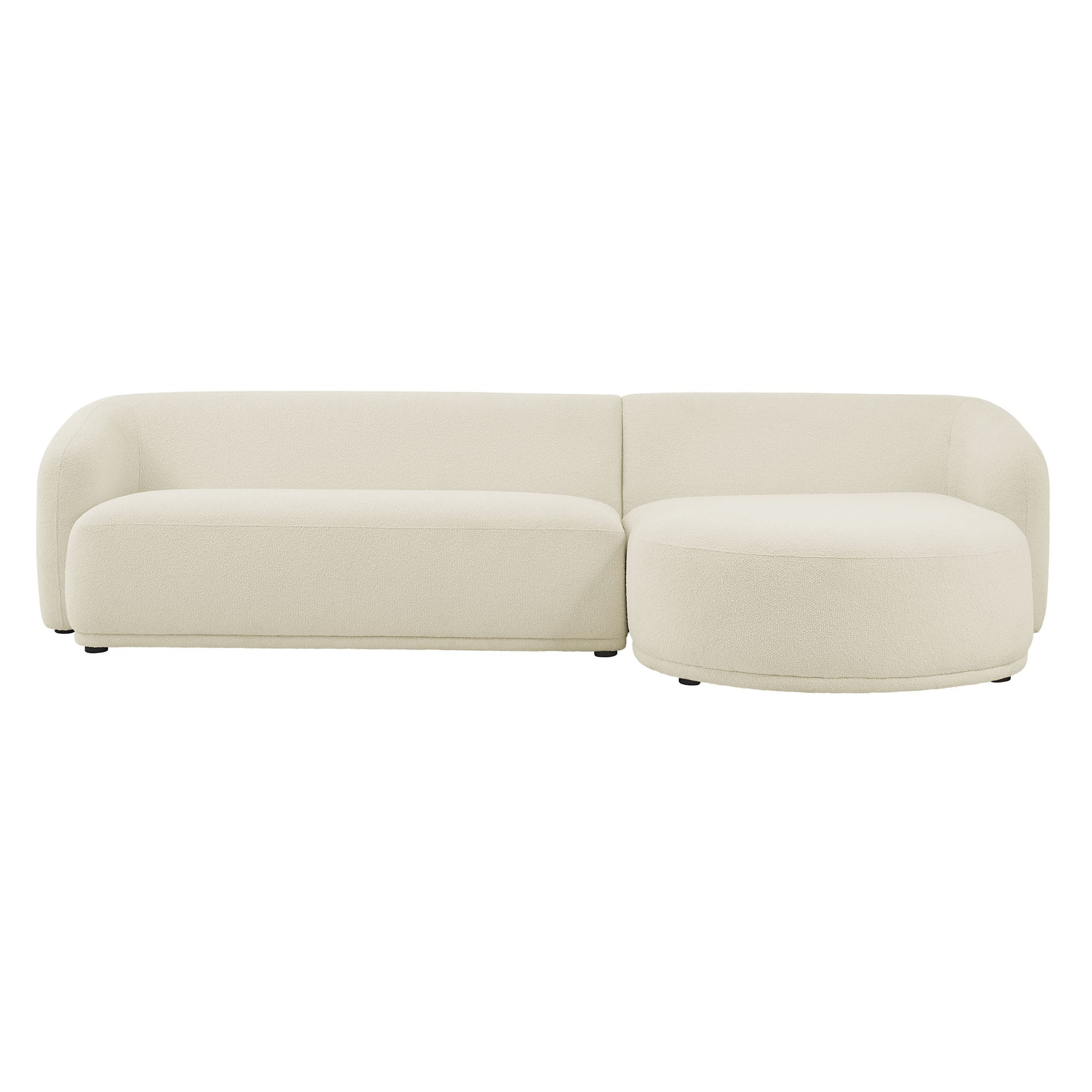 Modway EEI-7503 Monica 2 Piece Right Facing Boucle Fabric Modular Sofa with Chaise