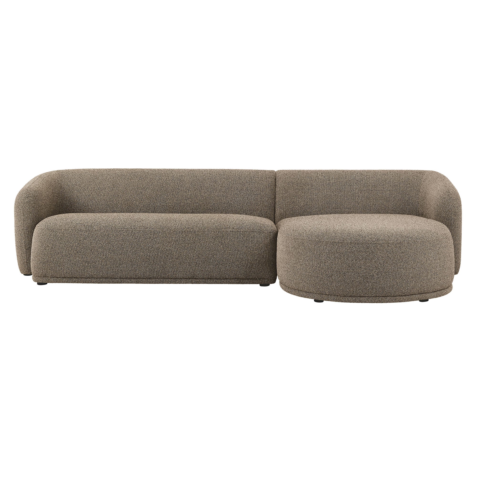 Modway EEI-7503 Monica 2 Piece Right Facing Boucle Fabric Modular Sofa with Chaise