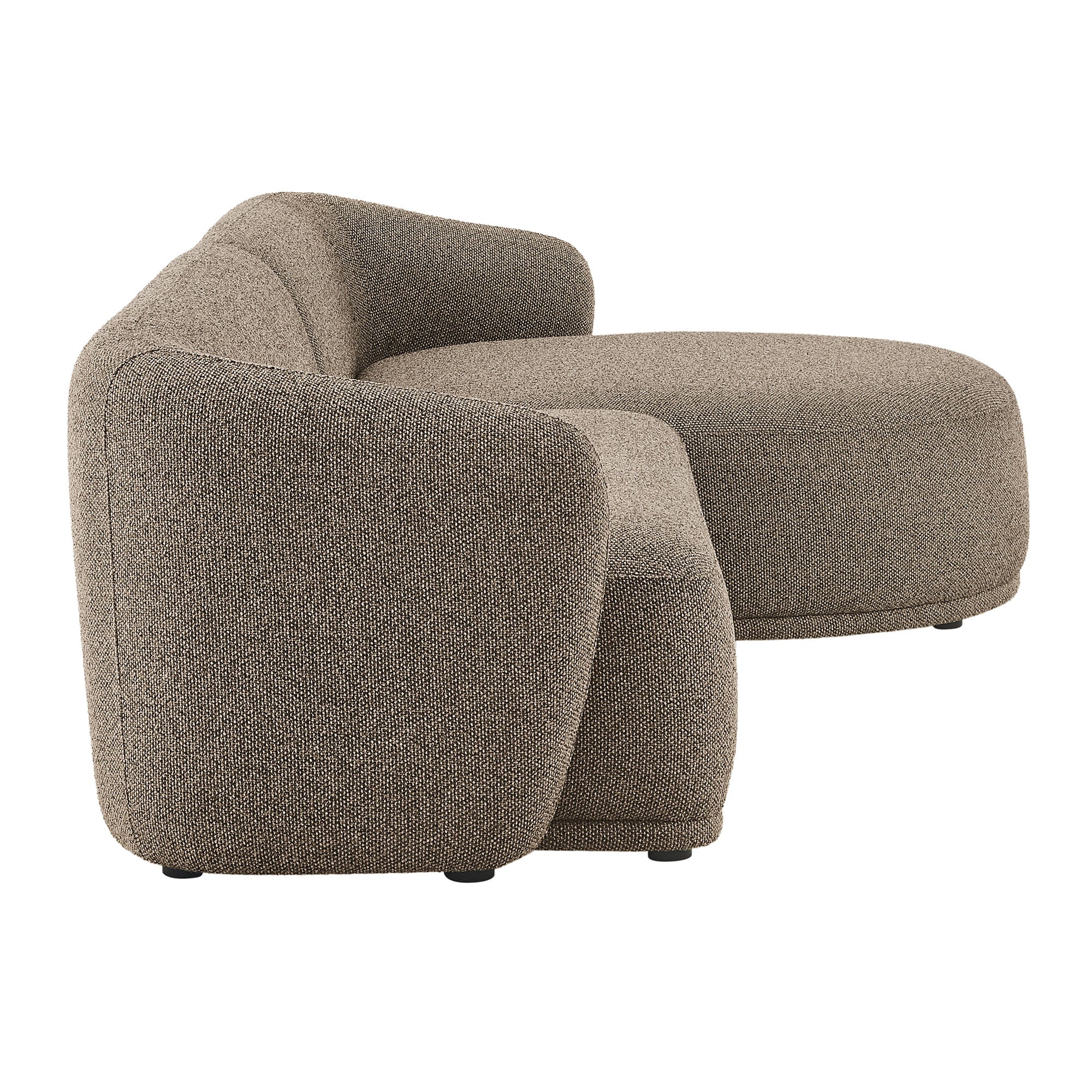 Modway EEI-7503 Monica 2 Piece Right Facing Boucle Fabric Modular Sofa with Chaise