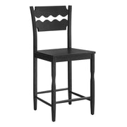 Modway Jax Oak Wood Counter Stool With Wavy Razor Back
