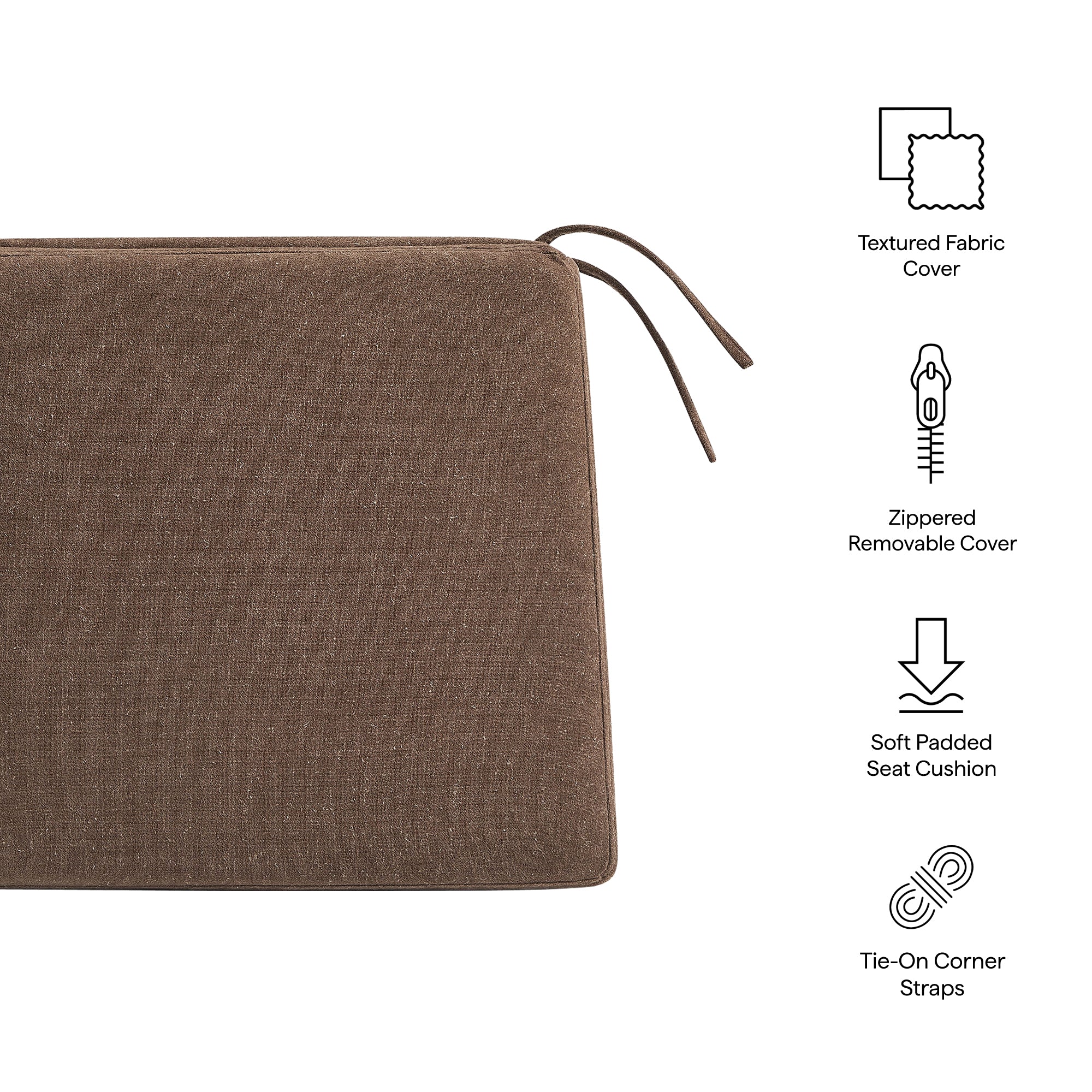 Modway EEI-7507 Jax Fabric Dining Chair Seat Cushion