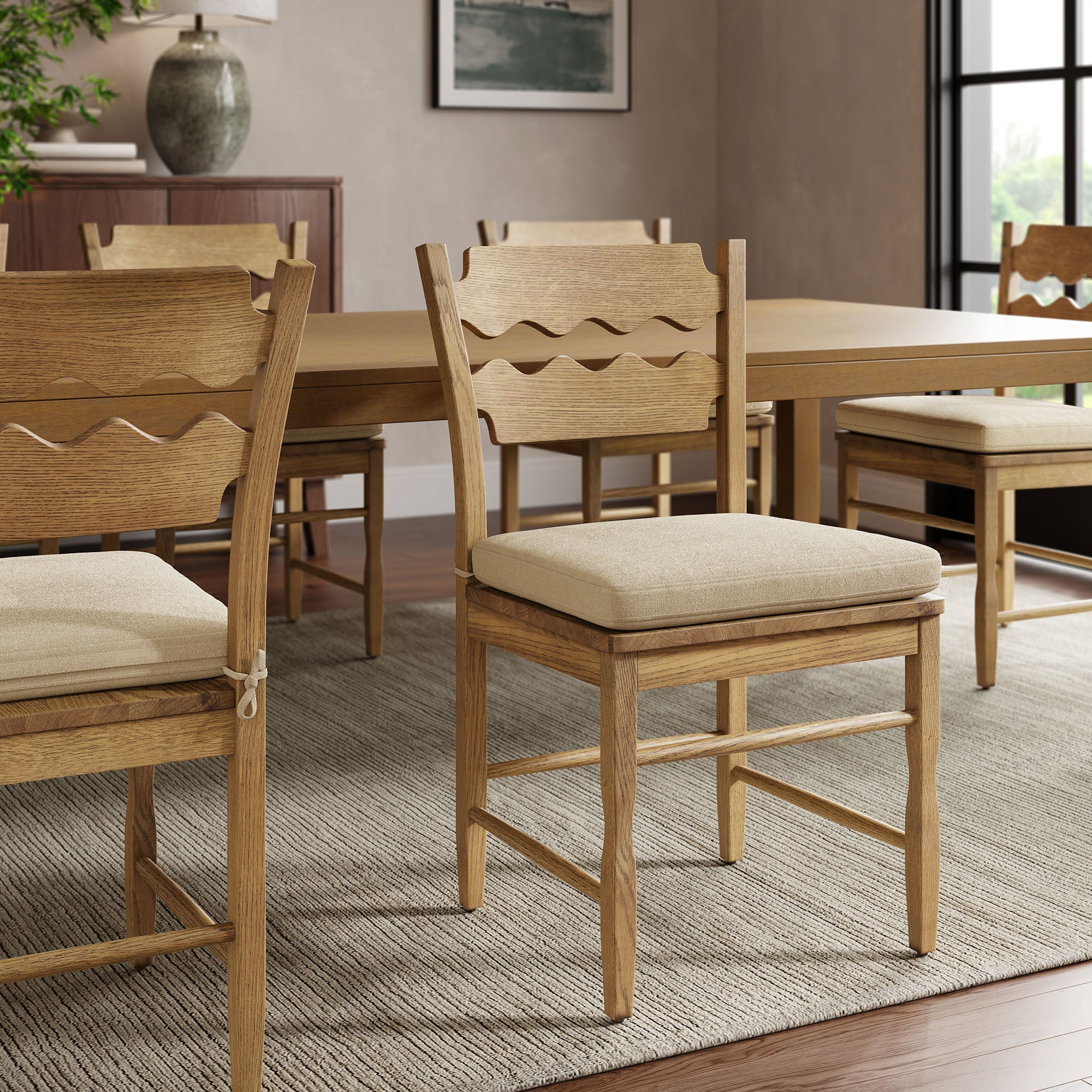 Modway Jax Fabric Dining Chair Seat Cushion