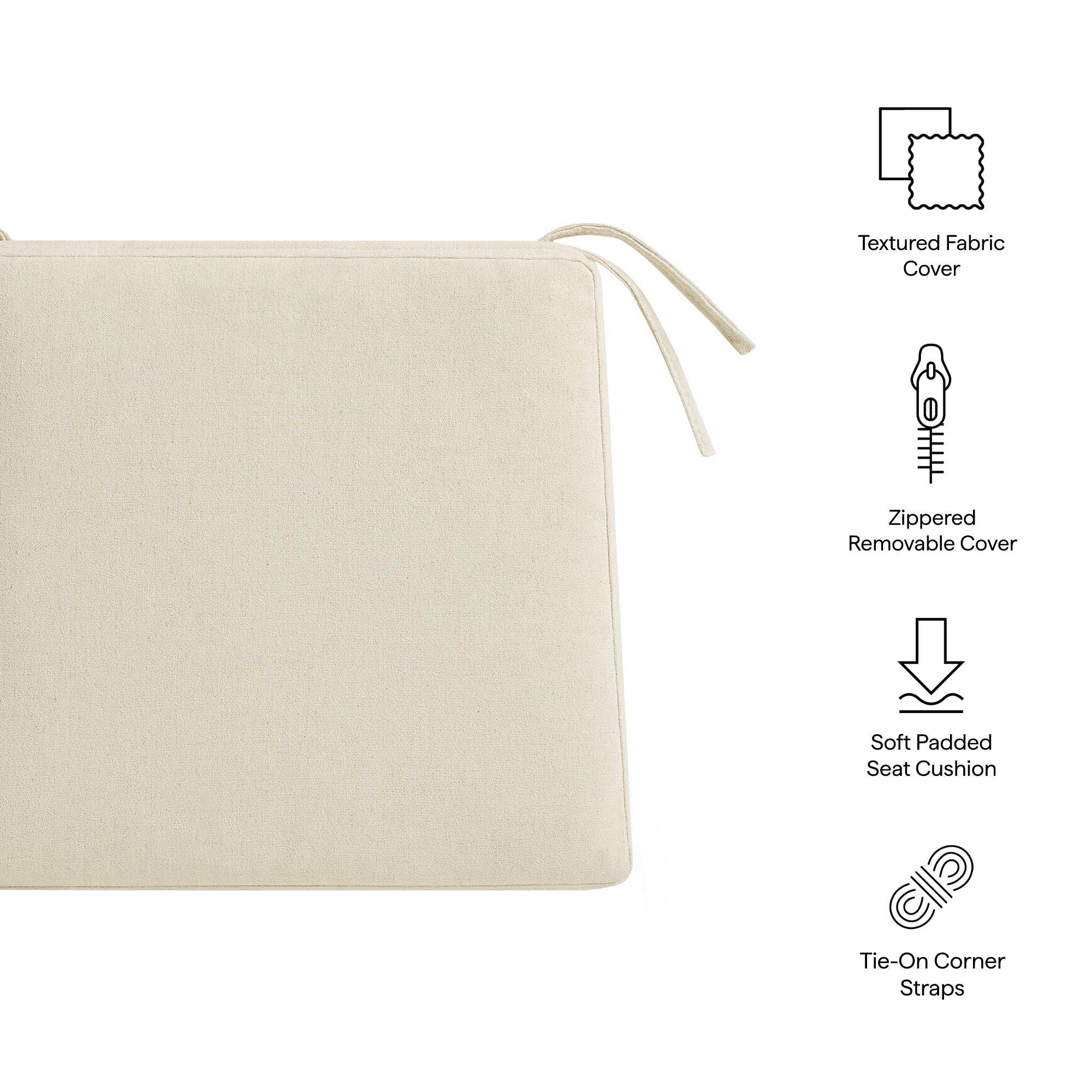 Modway Jax Fabric Dining Chair Seat Cushion