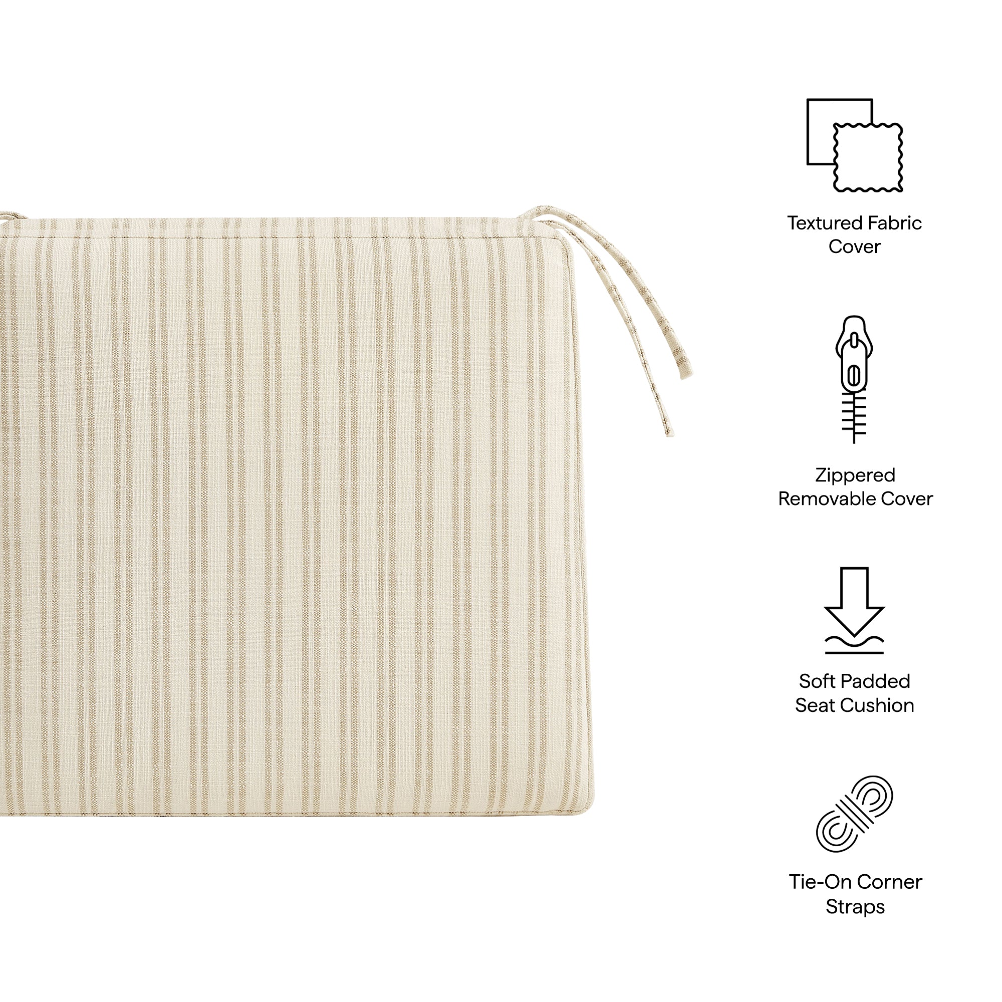 Modway Jax Fabric Dining Chair Seat Cushion