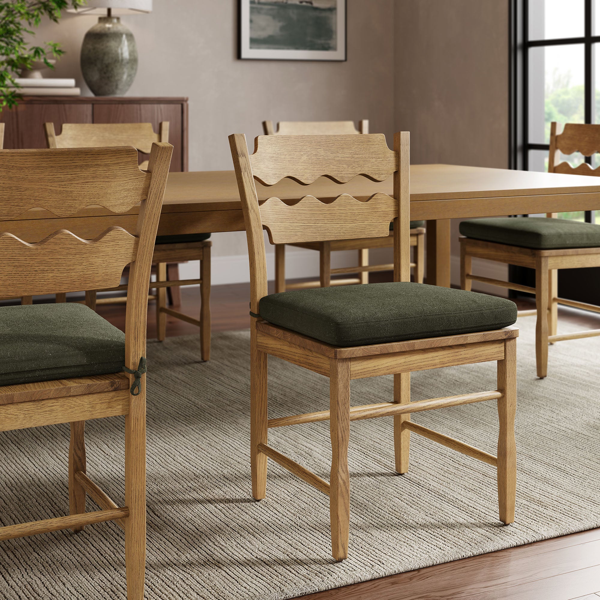 Modway Jax Fabric Dining Chair Seat Cushion