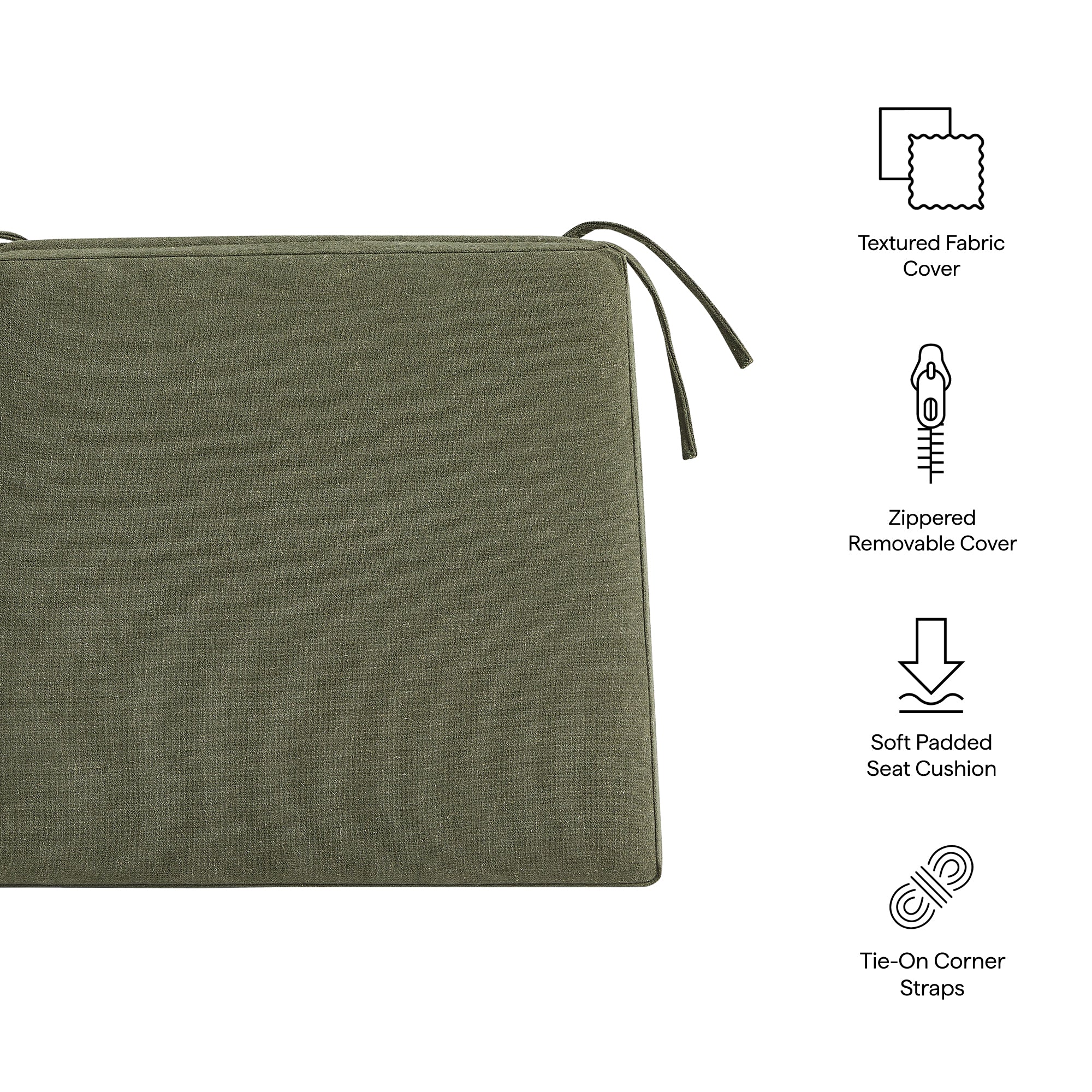 Modway EEI-7507 Jax Fabric Dining Chair Seat Cushion