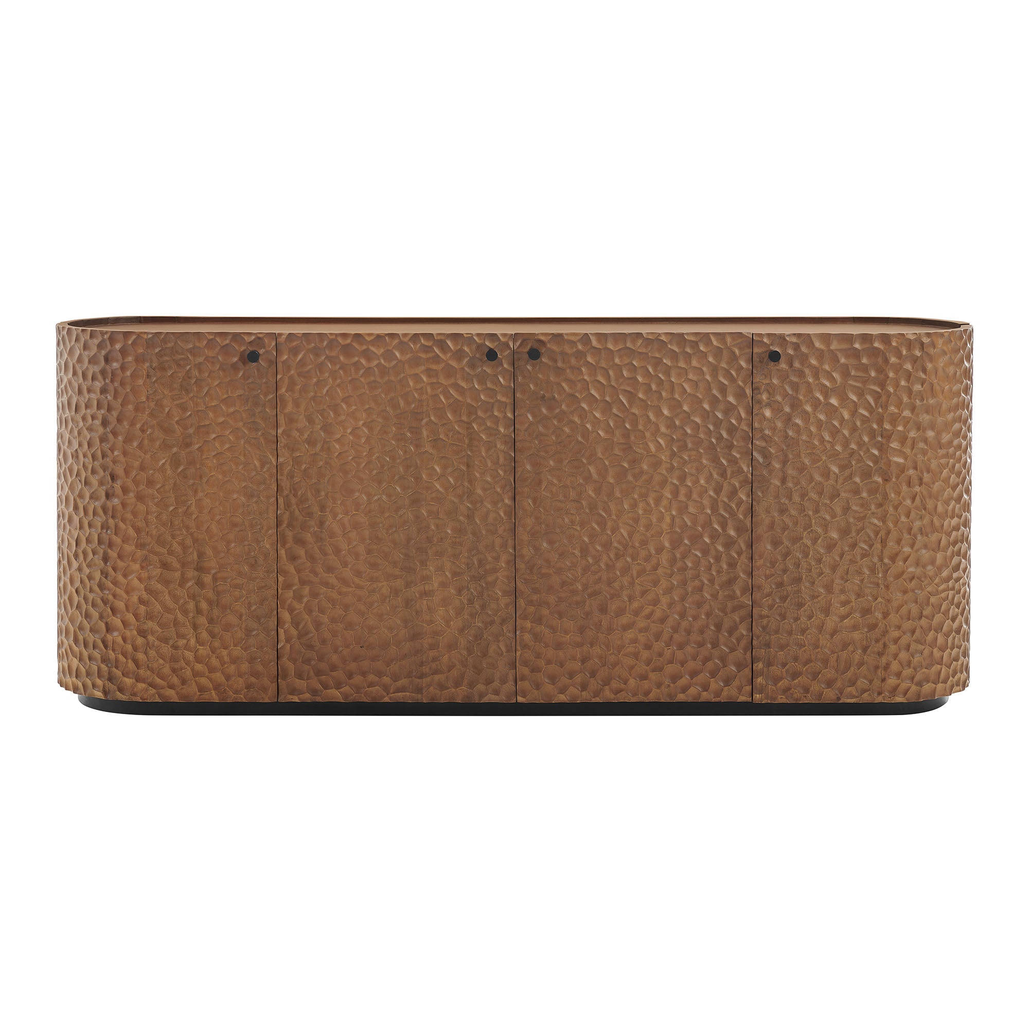 Modway EEI-7510 Aven 71.5 Inch Oval Chiseled Wood Sideboard Buffet Cabinet with Hammered Effect