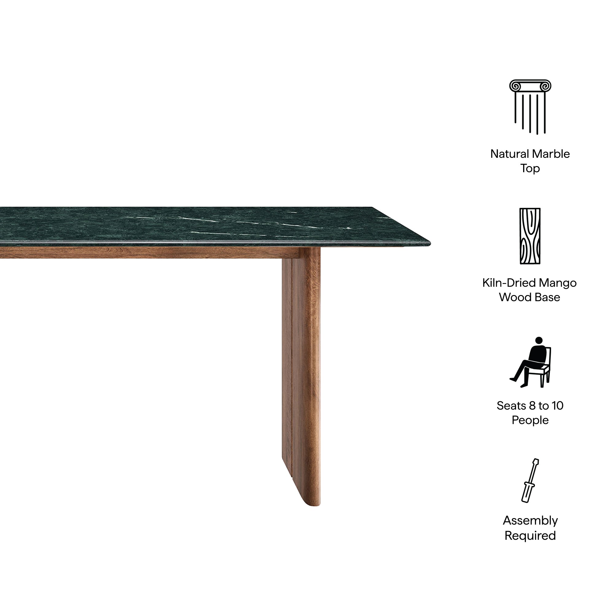 Modway Amistad 86 Inch Marble Dining Table EEI-7514