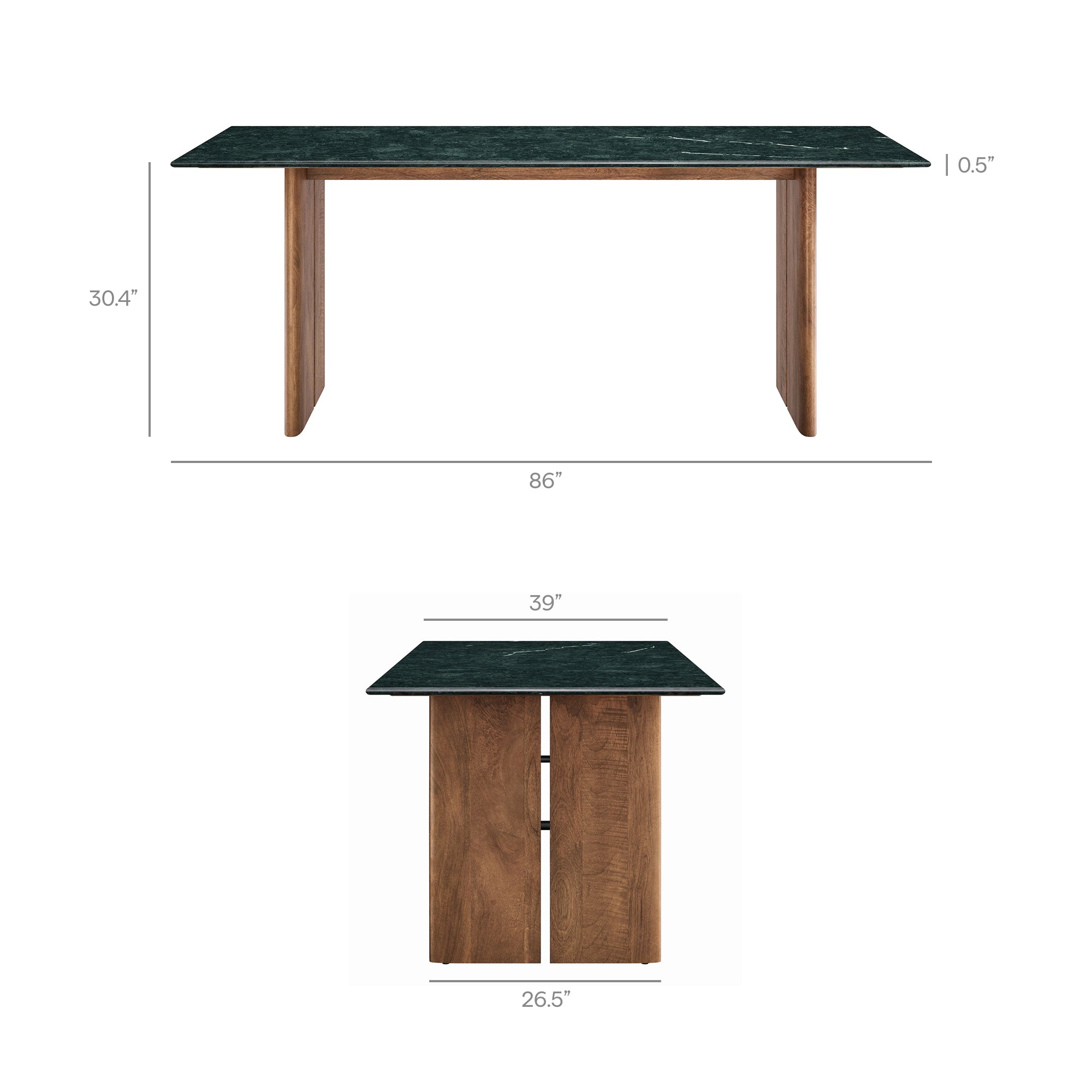 Modway Amistad 86 Inch Marble Dining Table EEI-7514