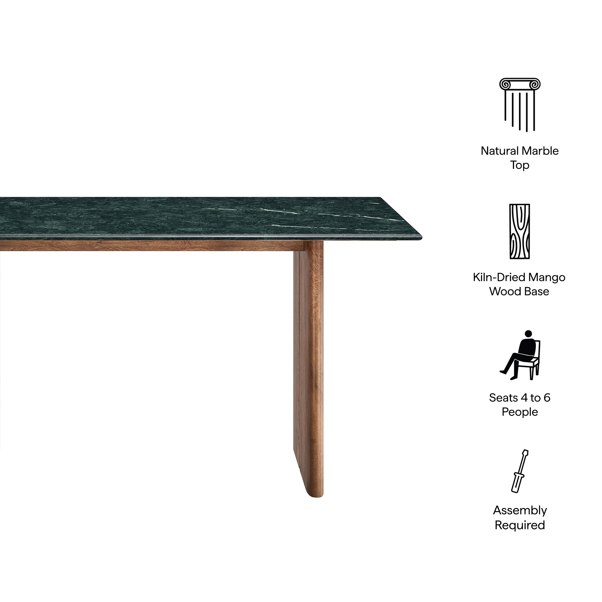 Modway Amistad 60 Inch Marble Dining Table EEI-7515