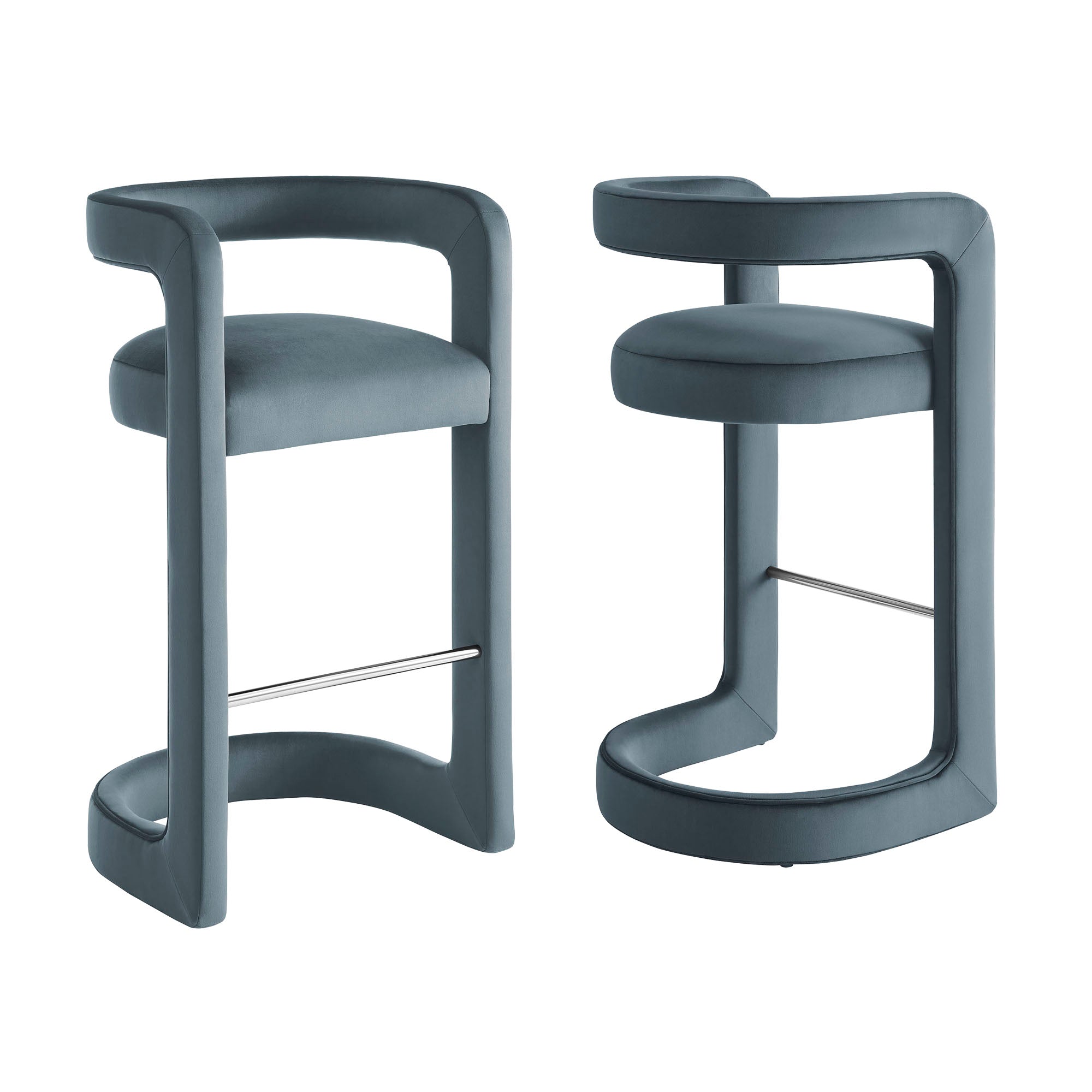 Modway EEI-7521 Winslow Performance Velvet Bar Stool Set of 2