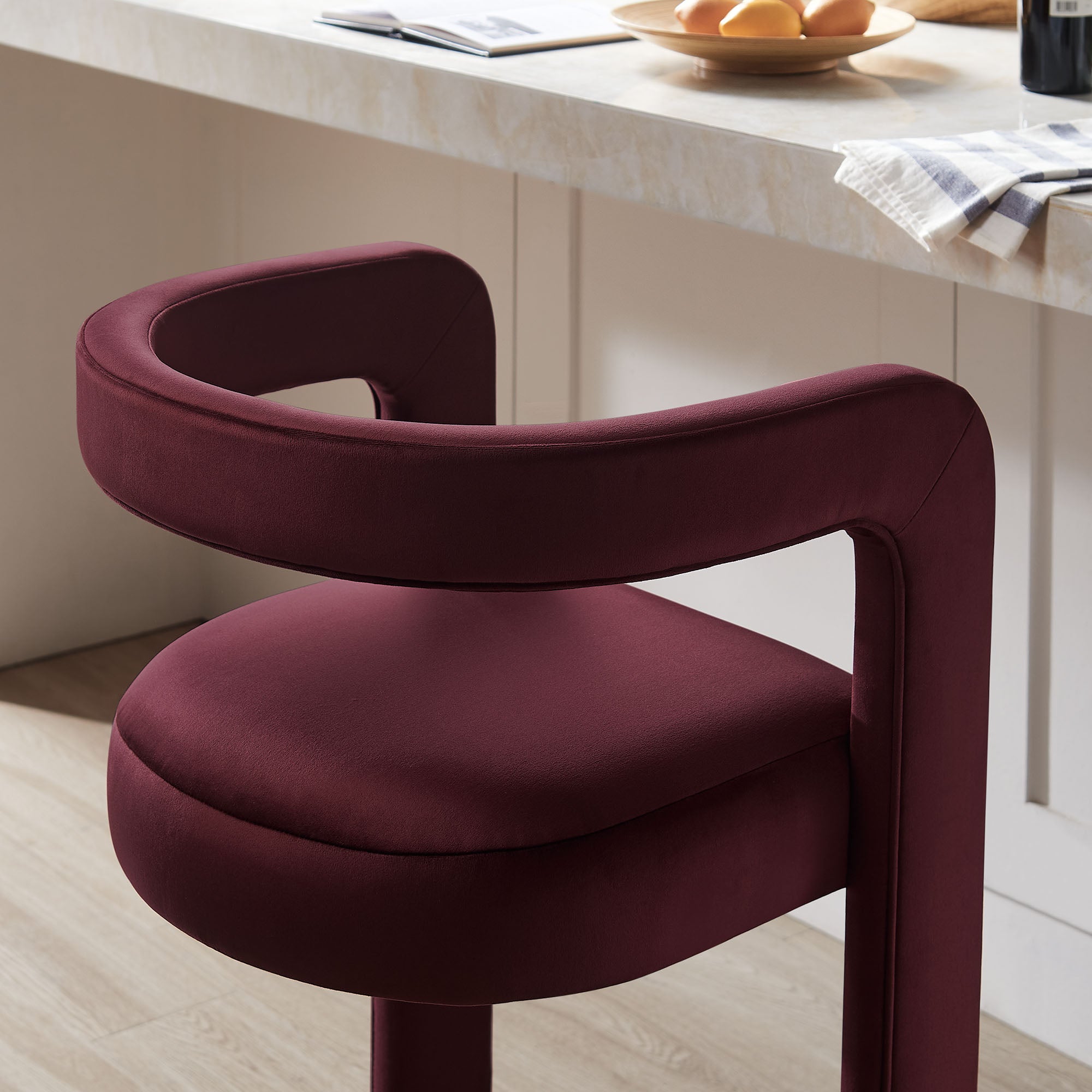 Modway EEI-7521 Winslow Performance Velvet Bar Stool Set of 2