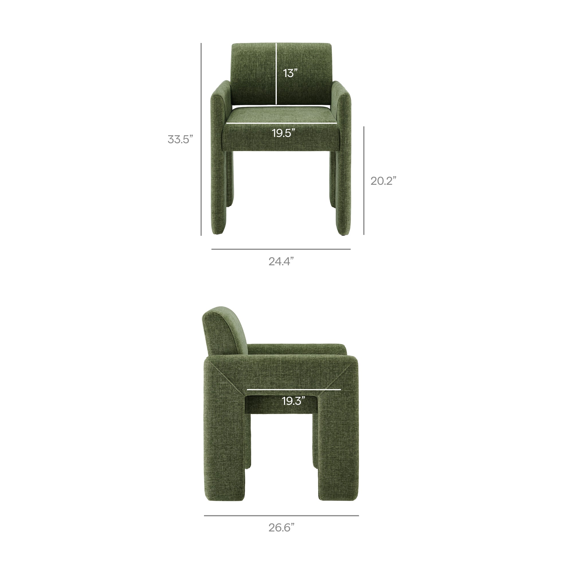 Modway EEI-7524 Daven Fabric Upholstered Dining Chair