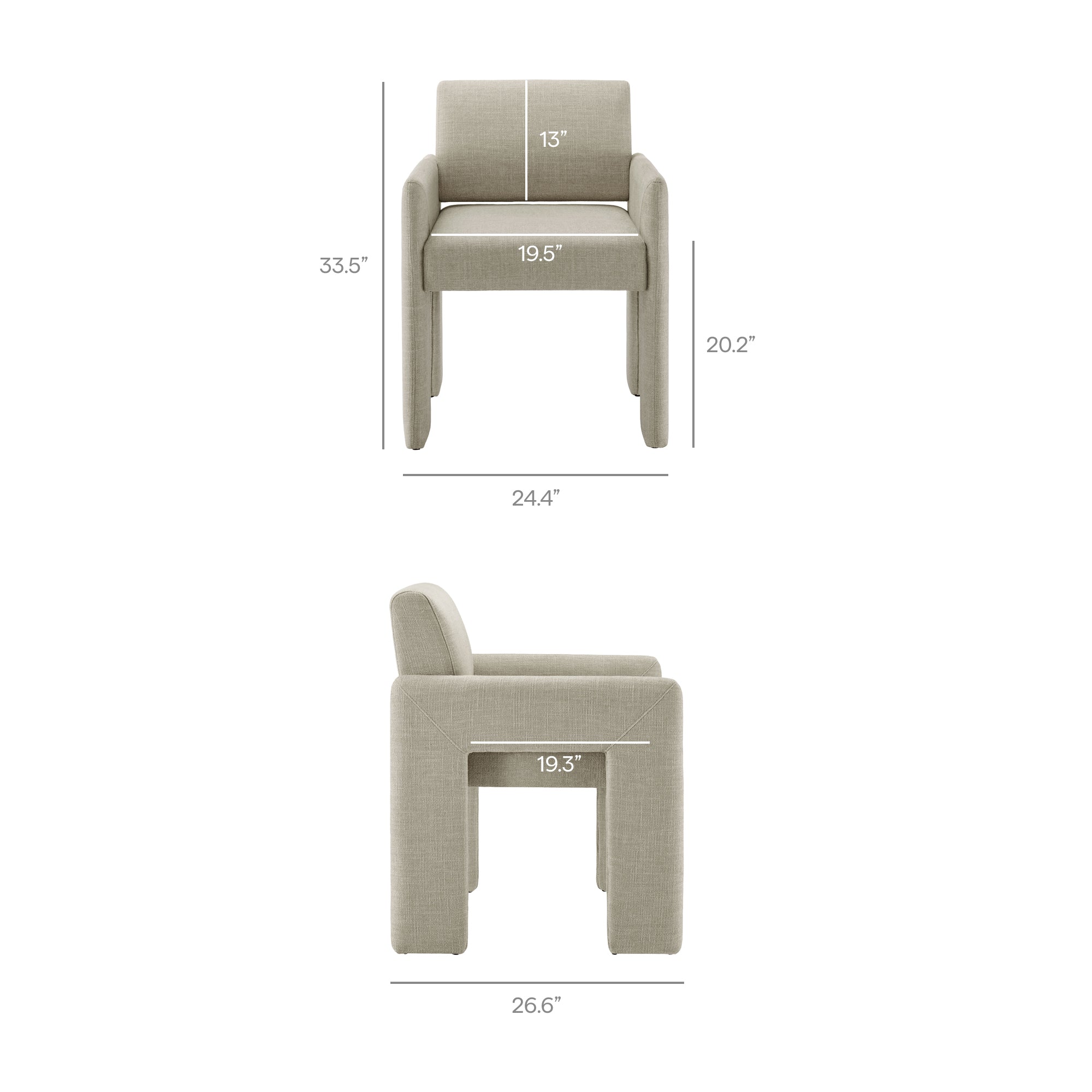 Modway EEI-7524 Daven Fabric Upholstered Dining Chair