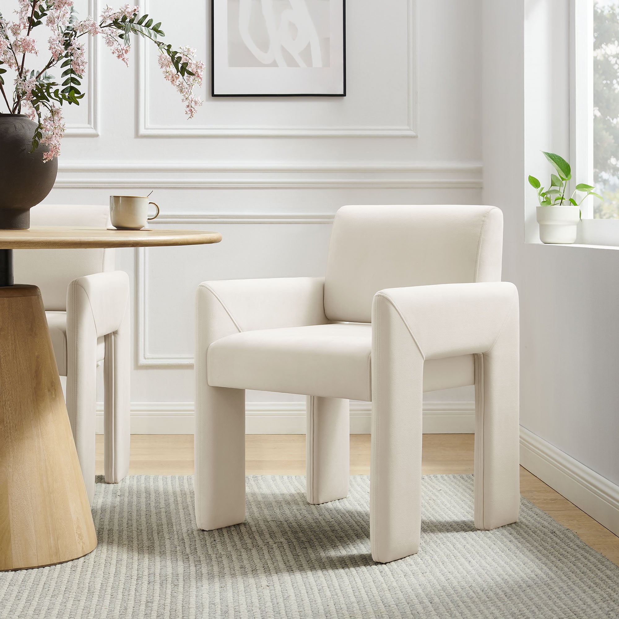 Modway EEI-7525 Daven Stain-Resistant Performance Velvet Dining Armchair