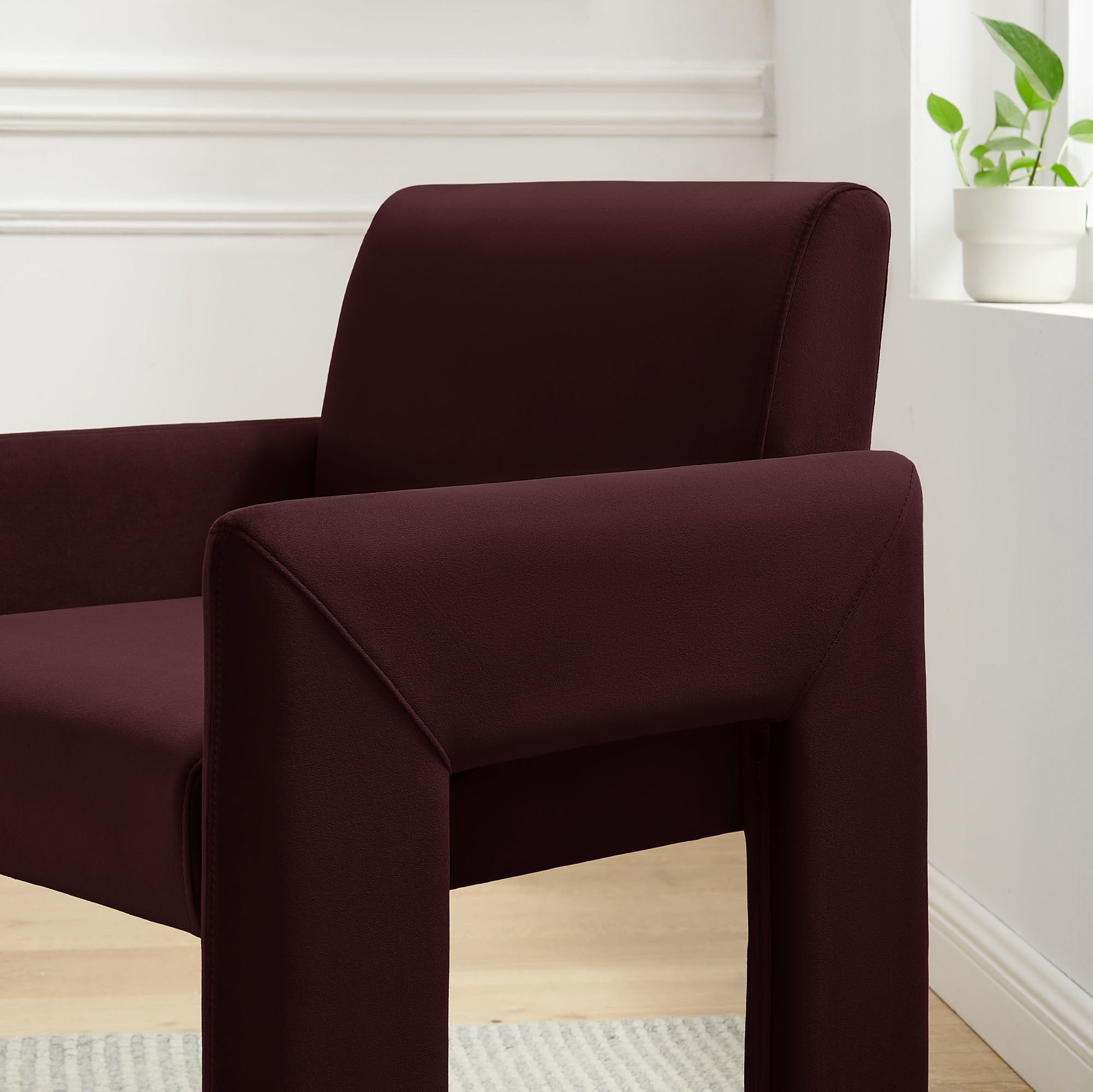 Modway Daven Stain-Resistant Performance Velvet Dining Armchair