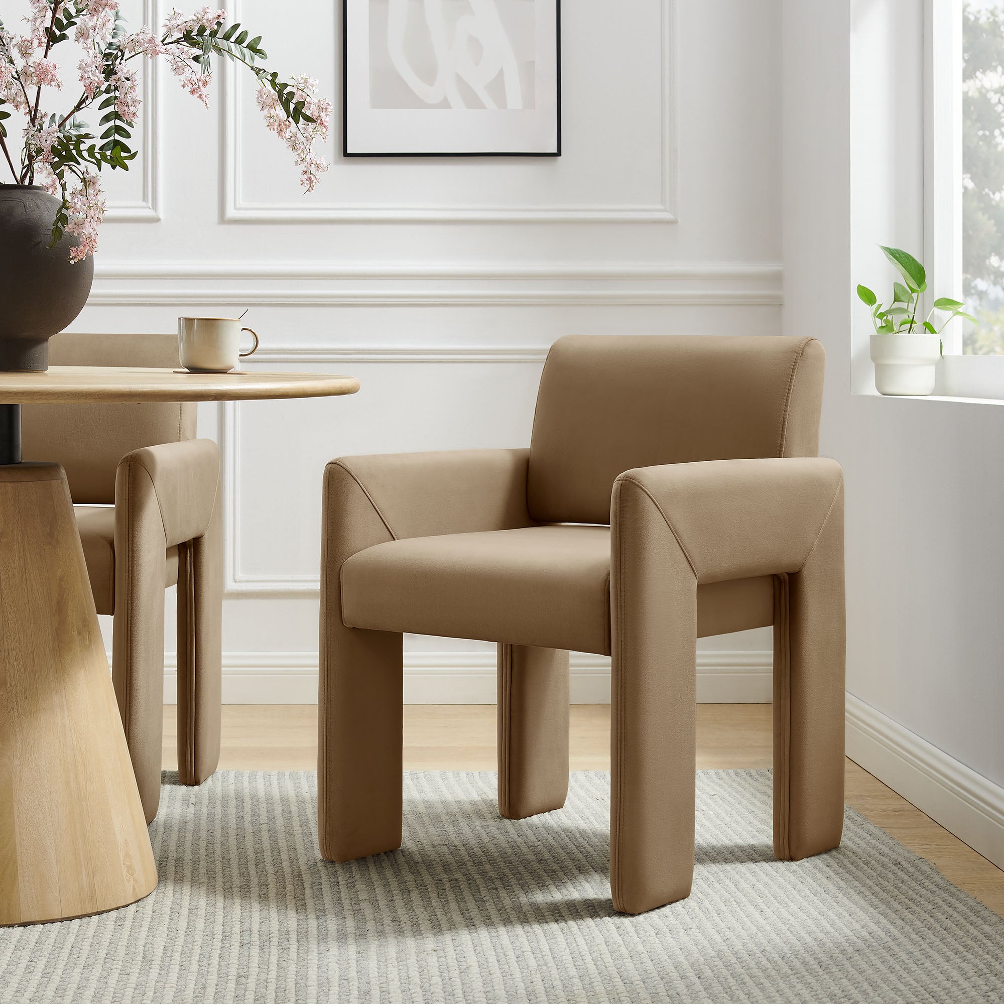 Modway EEI-7525 Daven Stain-Resistant Performance Velvet Dining Armchair